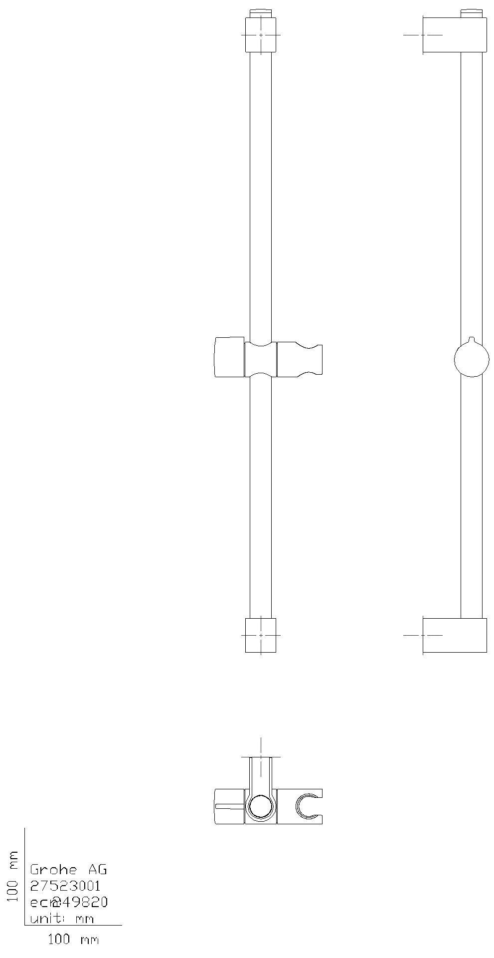 GROHE Brausestange Tempesta 27523_1 600mm chrom