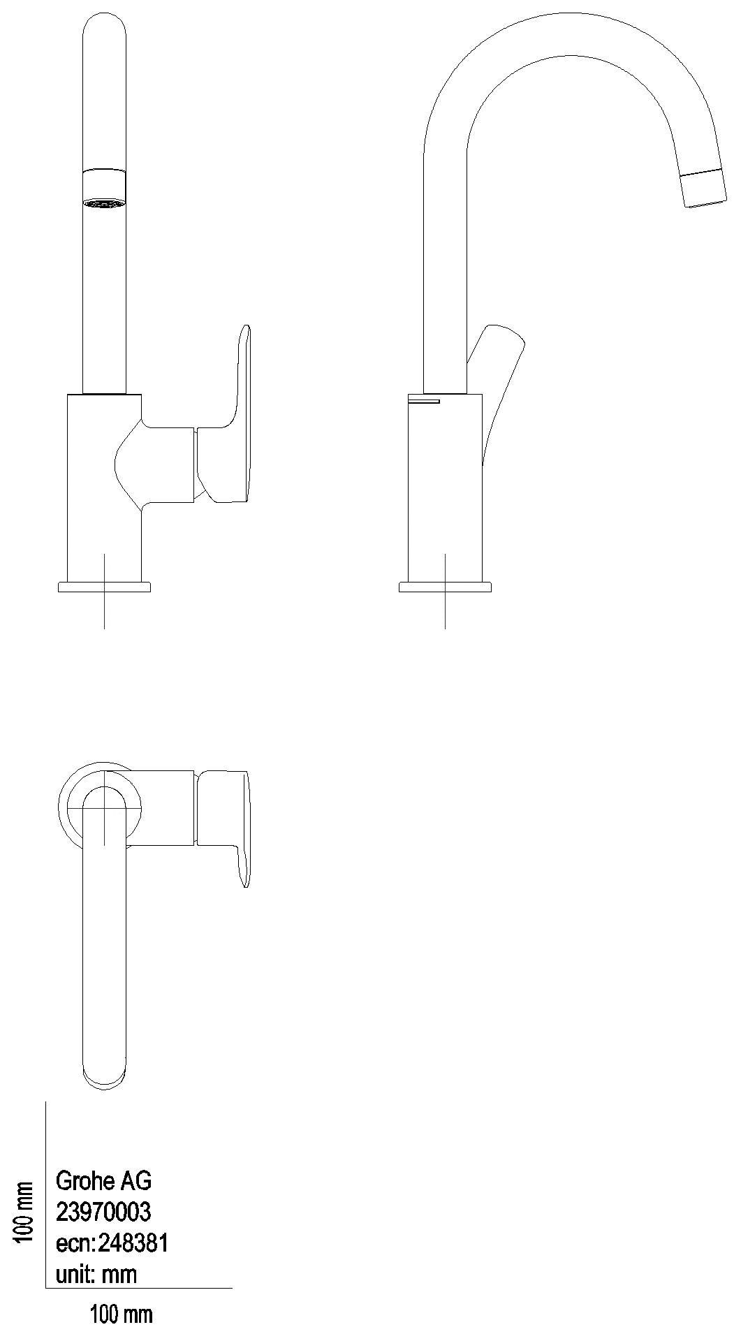 GROHE - GROHE EH-WT-Batterie Eurosmart 23970_3 L-Size Push-open Ablaufgarnitur chrom
