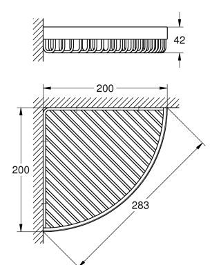 GROHE Selection Cube Eckablagekorb GROHE - GROHE Selection Cube Eckablagekorb (HAN: 40809000)