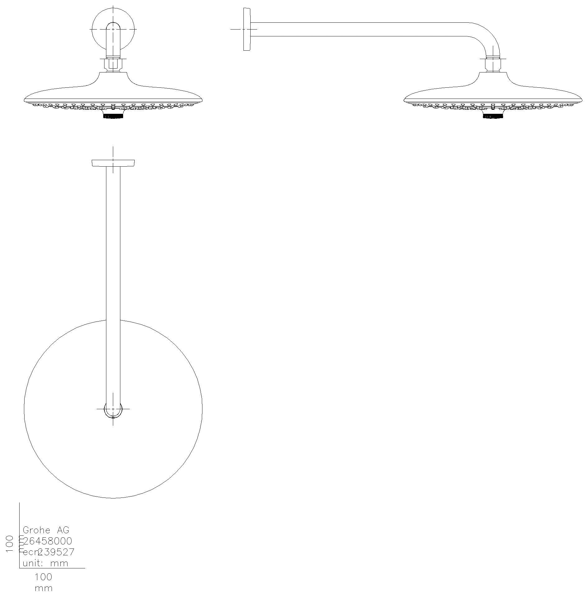 GROHE Kopfbrauseset Euphoria 260 26458 12,5l Brausearm 380mm chrom