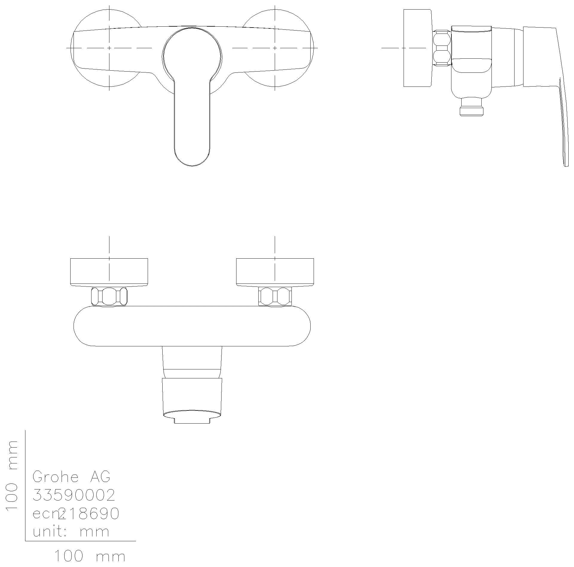 GROHE EH-Brausebatterie Eurostyle C 33590_2 Wandmontage eigensicher chrom