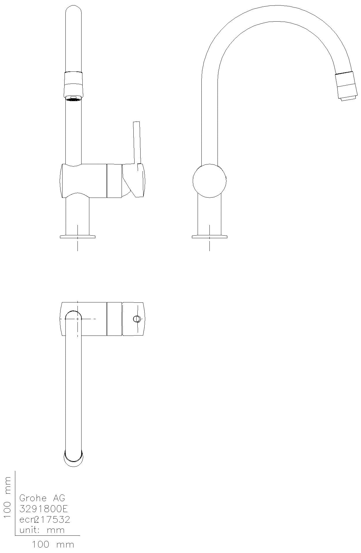 GROHE - GROHE EH-SPT-Batterie Minta 32918 GROHE EcoJoy herausziehb. Mousseur chrom
