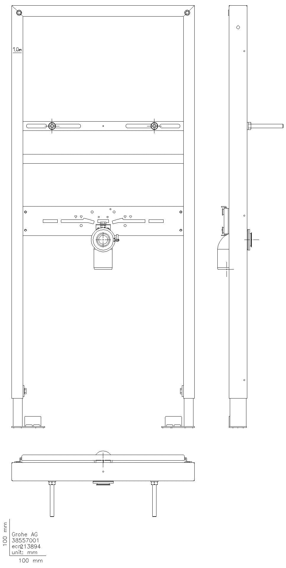 GROHE Waschtisch-Element Rapid SL 38557_1 für Einlochbatterie BH 1,13m