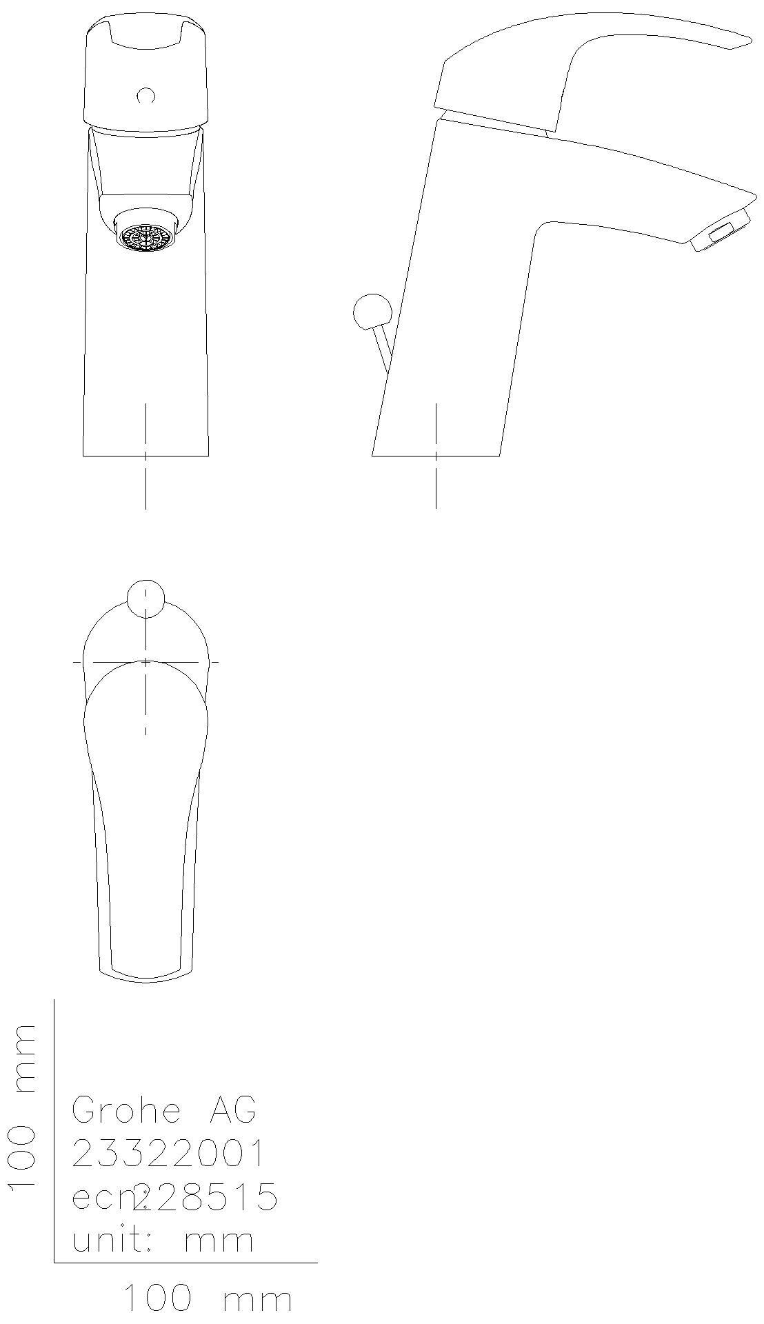 GROHE Einhand-Waschtischbatt. Eurosmart 23322_1 mittelhoch chrom