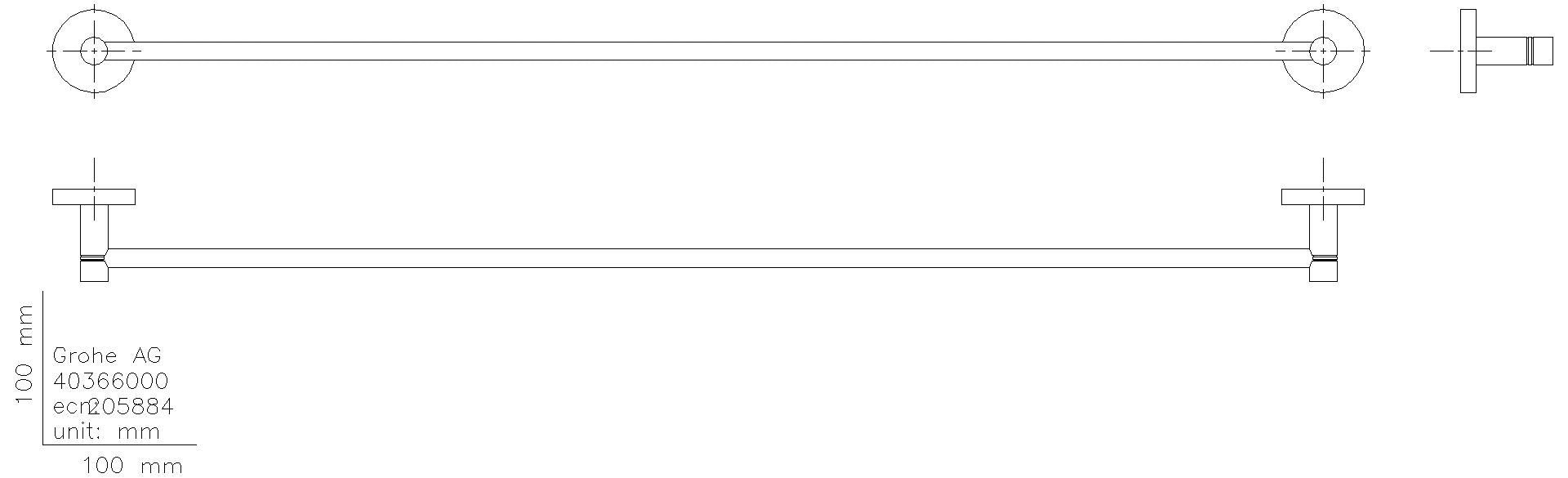 GROHE Badetuchhalter Essentials 40366_1 Metall 600mm supersteel