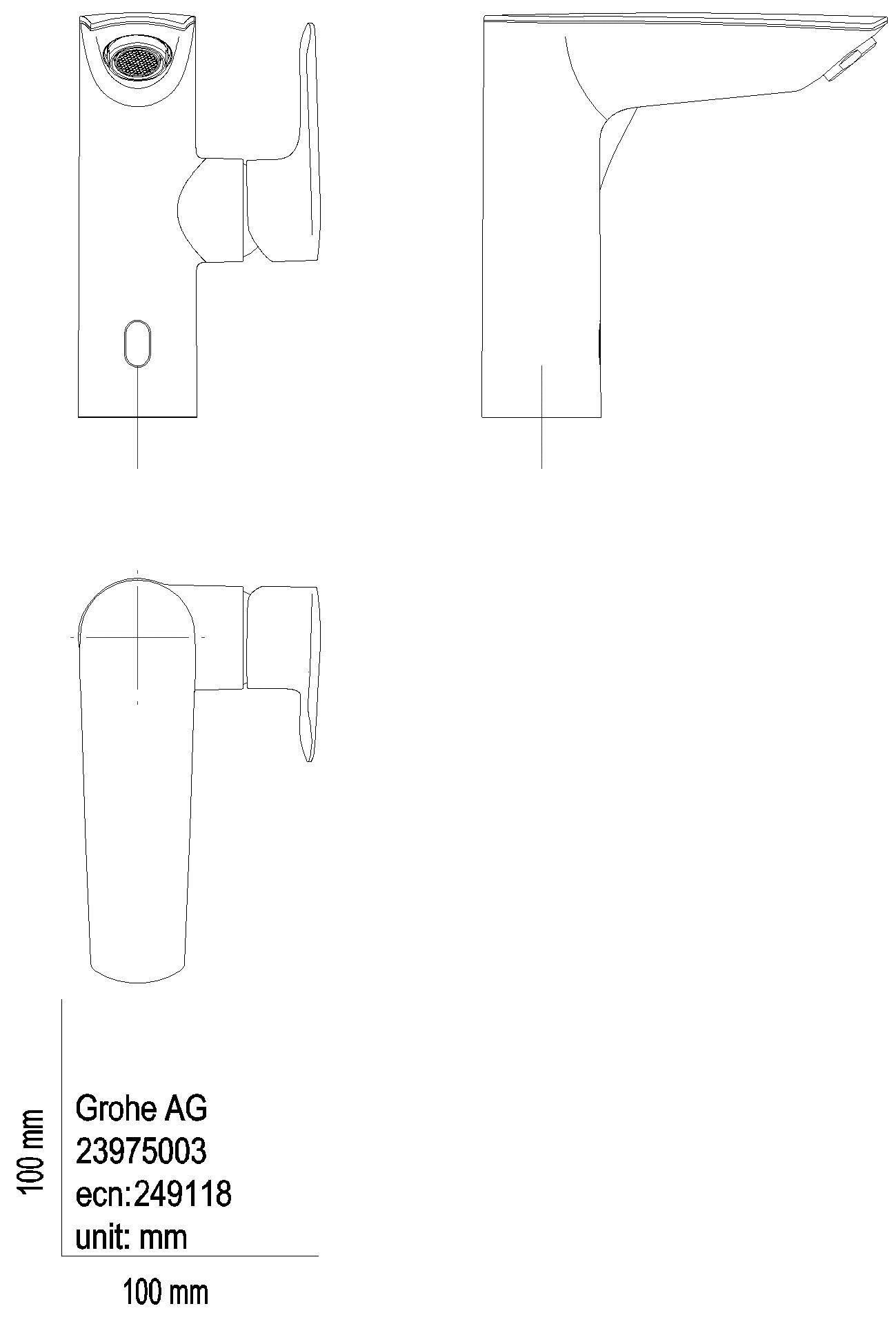 GROHE - GROHE Hybrid-WT-Batterie Eurosmart 23975_3 M-Size Auslösung Infrarot/manuell chrom