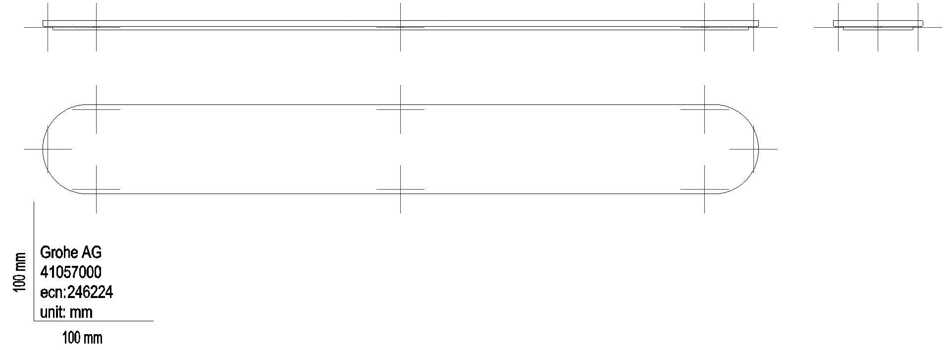 GROHE Glasablage Selection 41057 für Halter 41056 weißglas