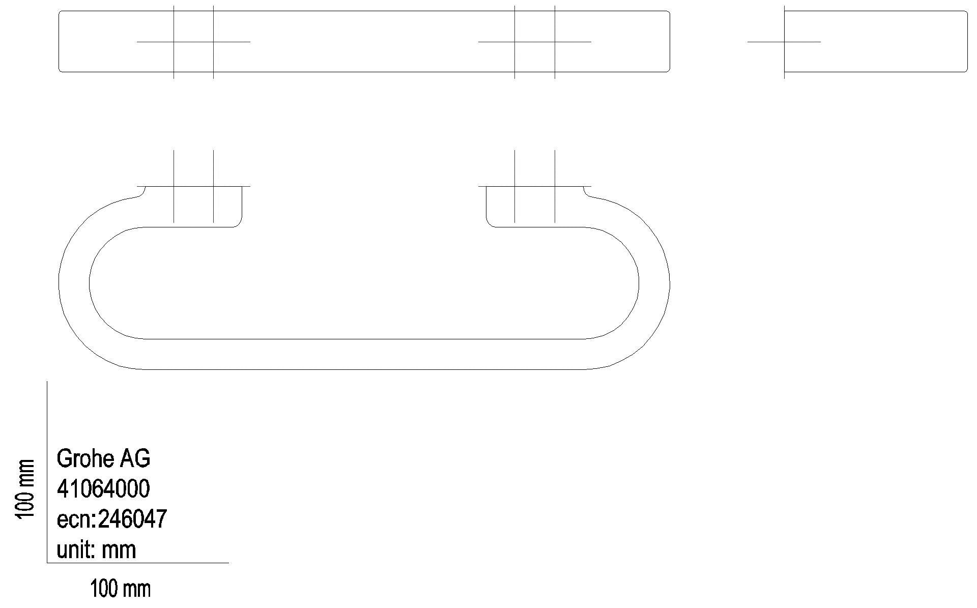 GROHE Wannengriff Selection 41064 300mm warm sunset