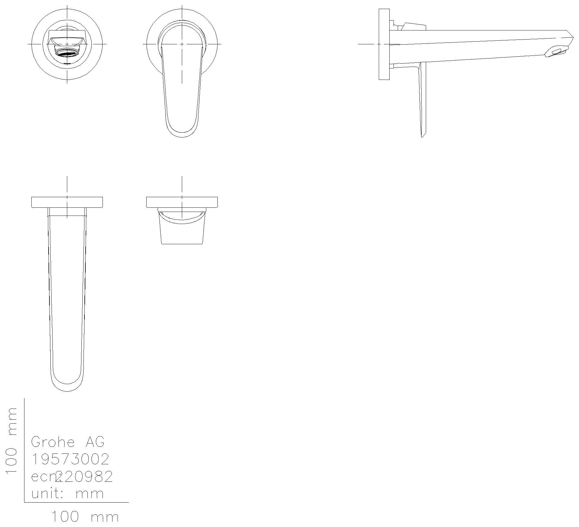 GROHE 2-Loch-WT-Batterie Eurodisc C 19573_2 Fertigmontageset chrom