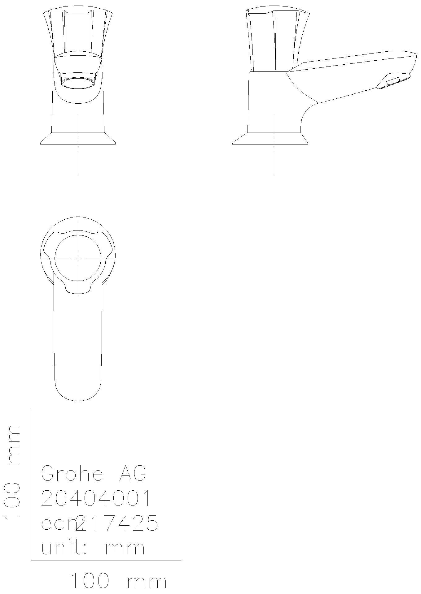 GROHE - GROHE Standventil Costa 20404_1 DN15 Markierung blau Gussauslauf chrom