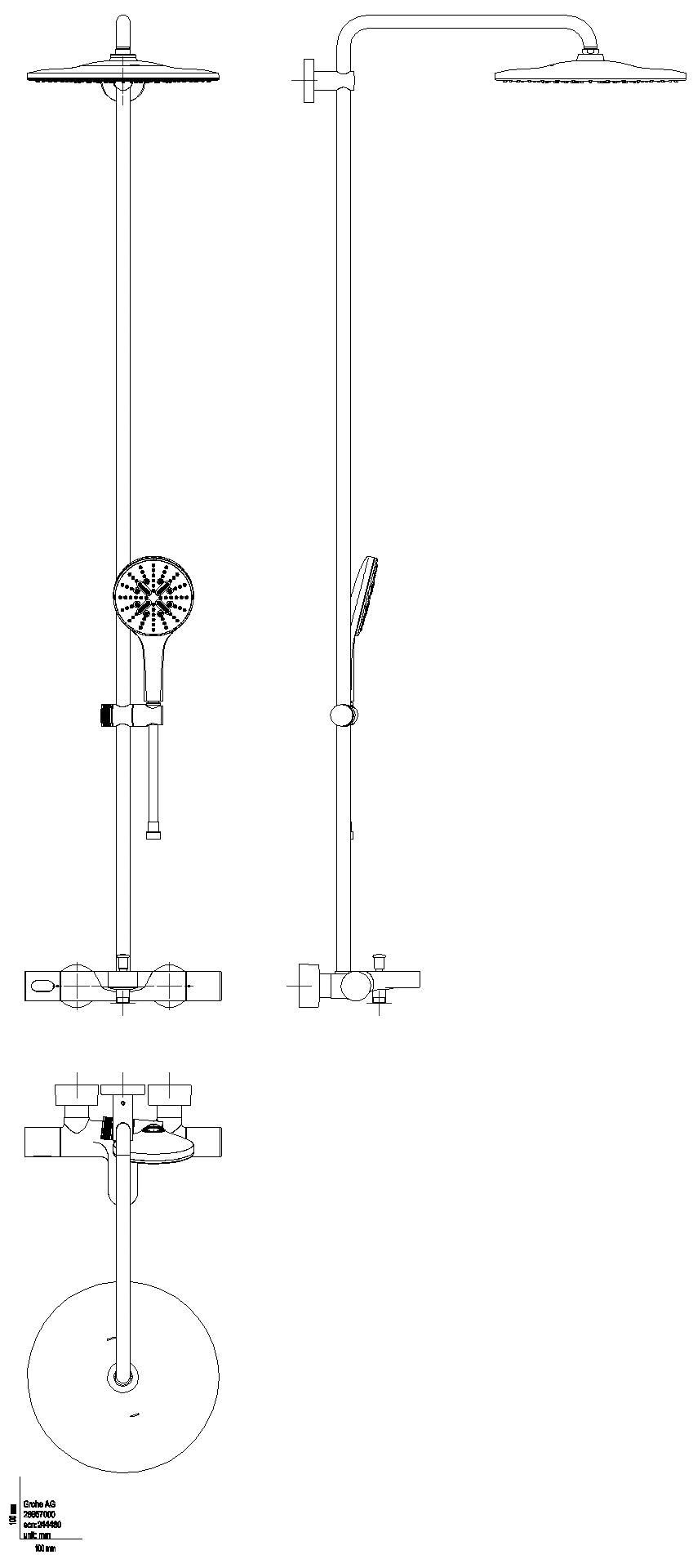 GROHE Duschsystem Rainshower SmartActive 310 26657 Wannenthermostat chrom