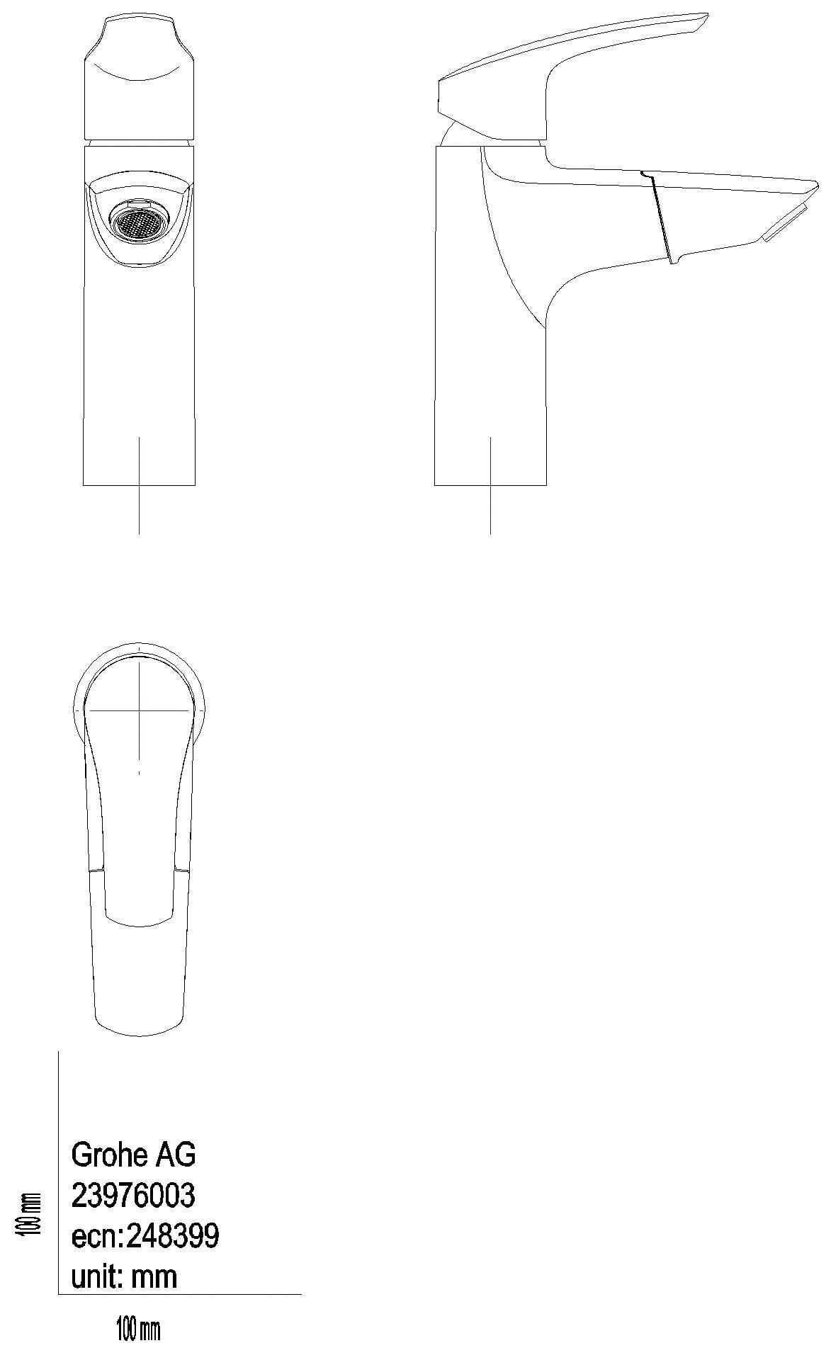 GROHE - GROHE EH-WT-Batterie Eurosmart 23976_3 M-Size azb. Auslauf PO-Ablaufgarnitur chrom