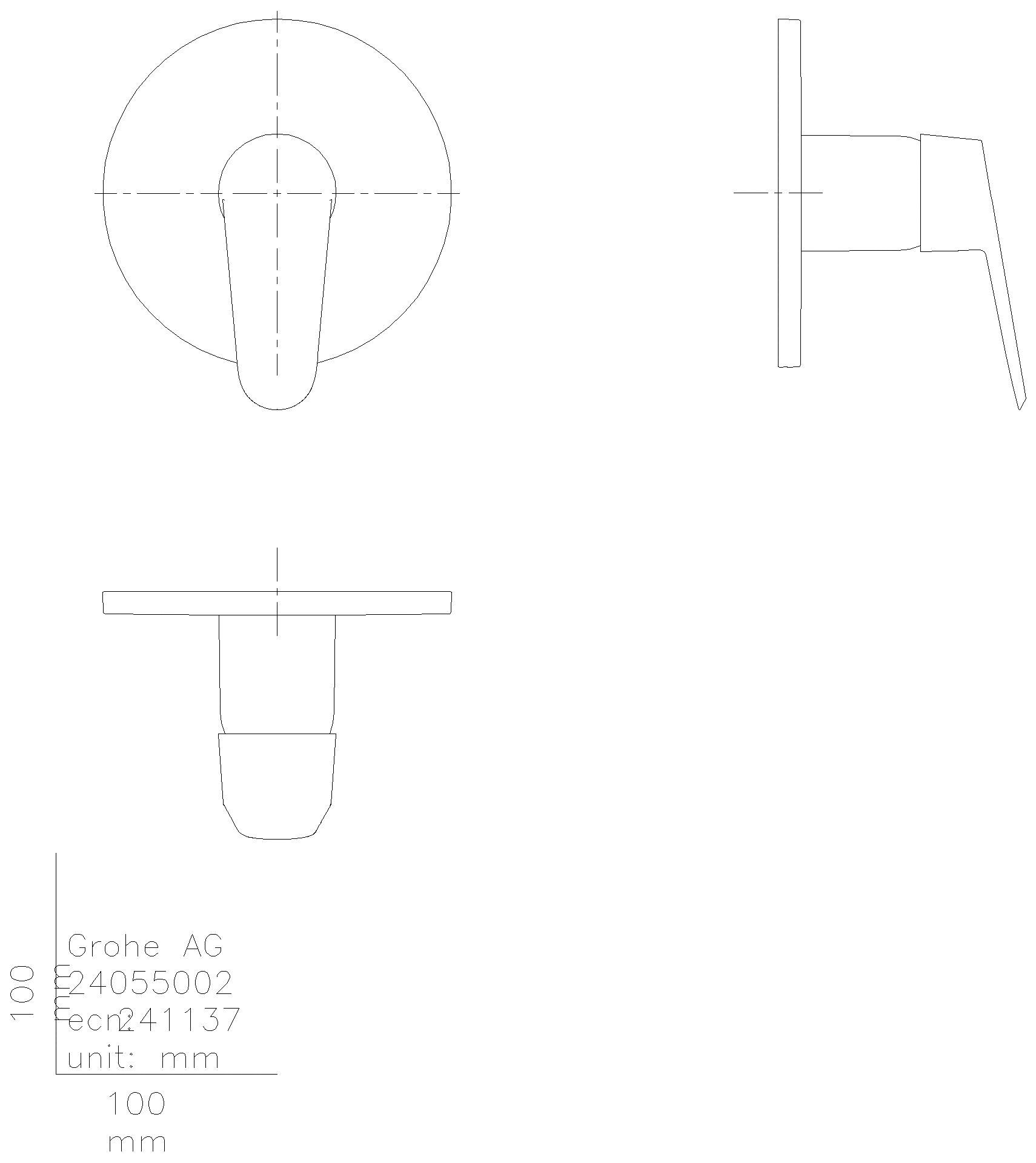 GROHE EH-Brausebatterie Eurodisc C 24055_2 FMS für Rapido SmartBox chrom