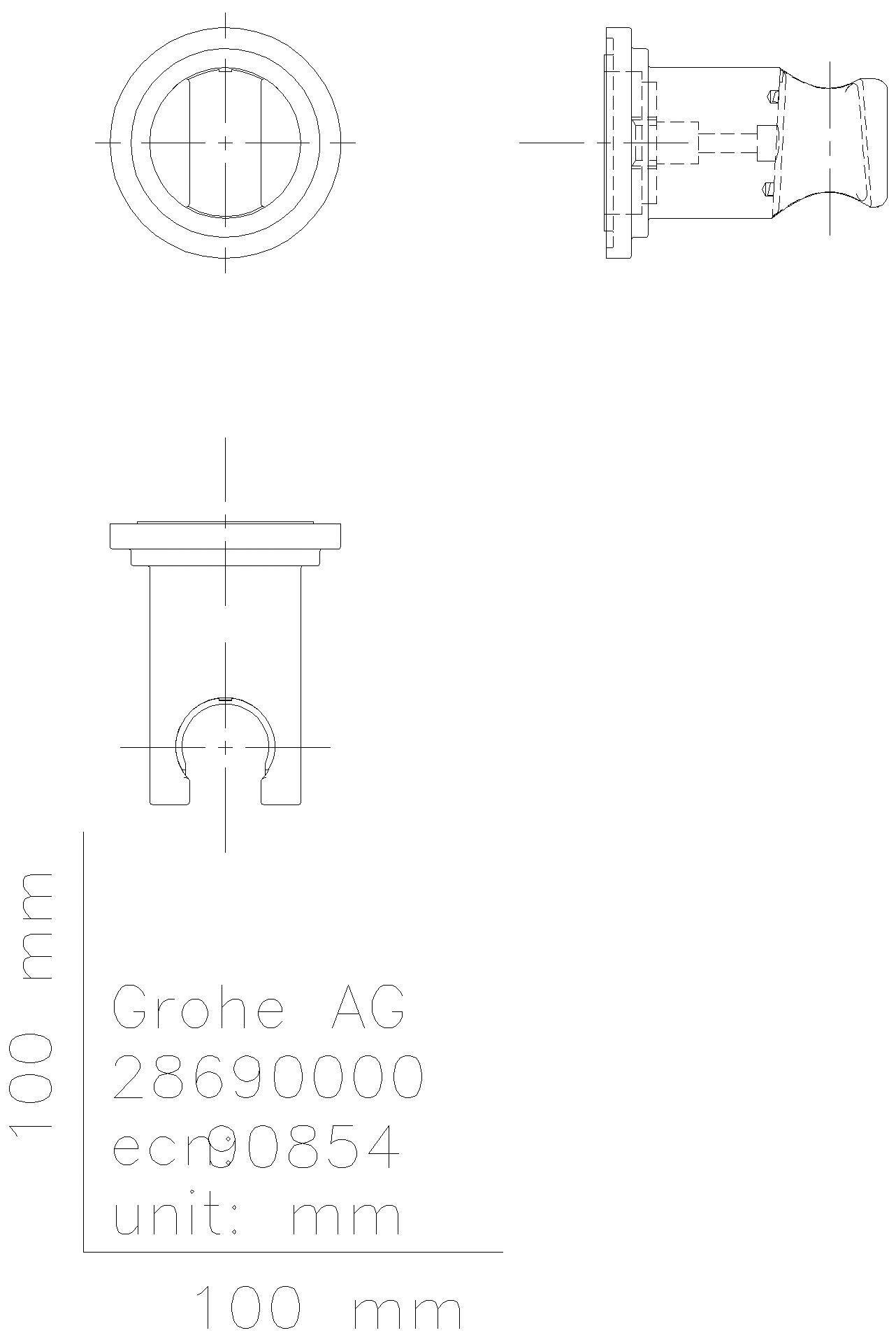 GROHE Handbrausehalter Rainshower Aqua 26894 chrom