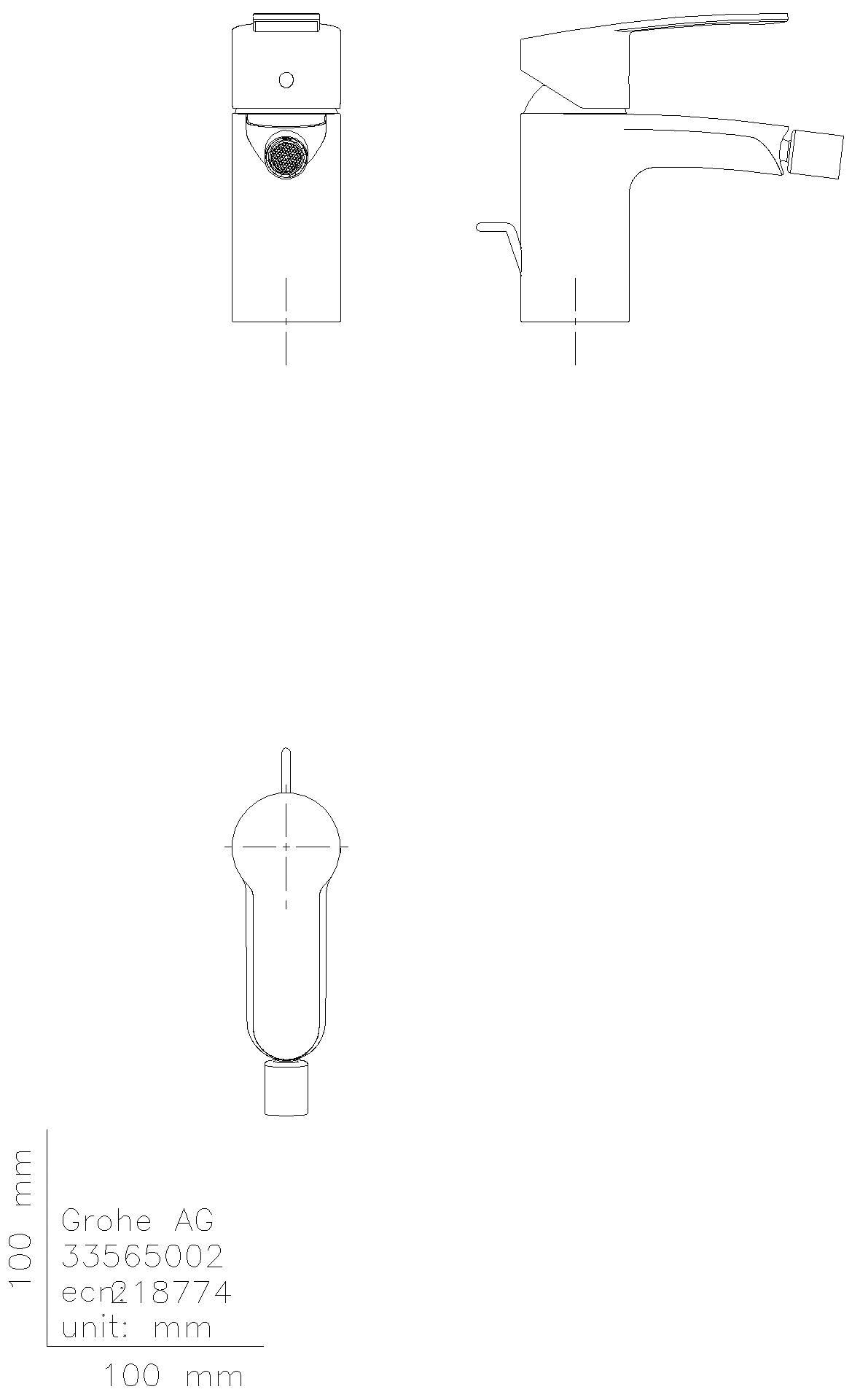 GROHE - GROHE Bidet-Batterie Eurostyle C 33565_2 Zugstangen-Ablaufgarnitur chrom