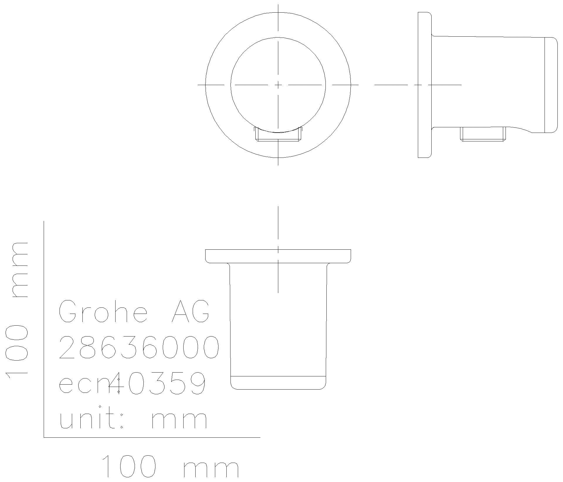 GROHE Wandanschlussbogen Tempesta 28671_1 chrom