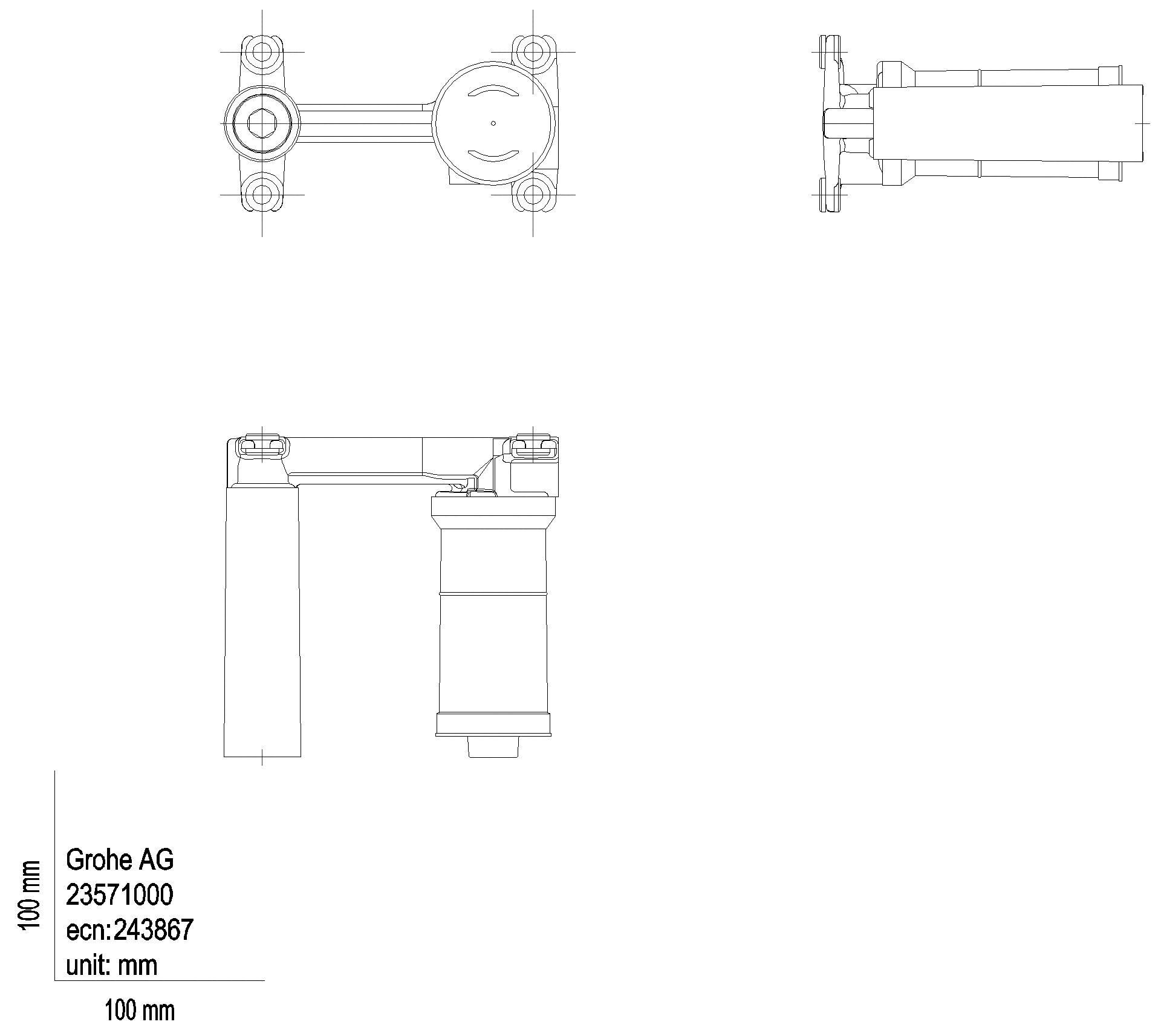 GROHE - GROHE Universal-Einbaukörper 23571 für 2-Loch-WT-Wandbatterien