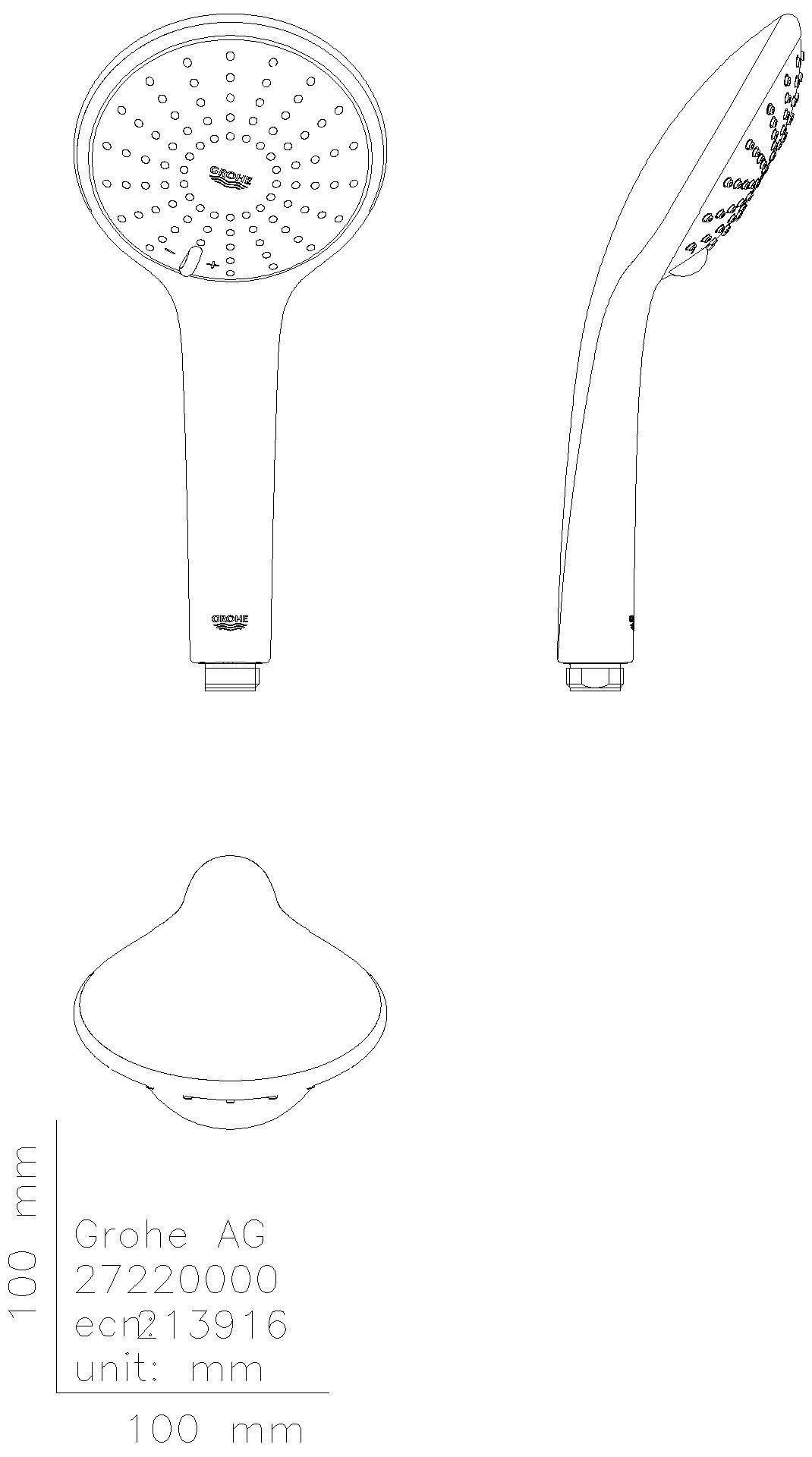 GROHE Handbrause Euphoria 110 Duo 27220 16,6l/min SprayDimmer chrom