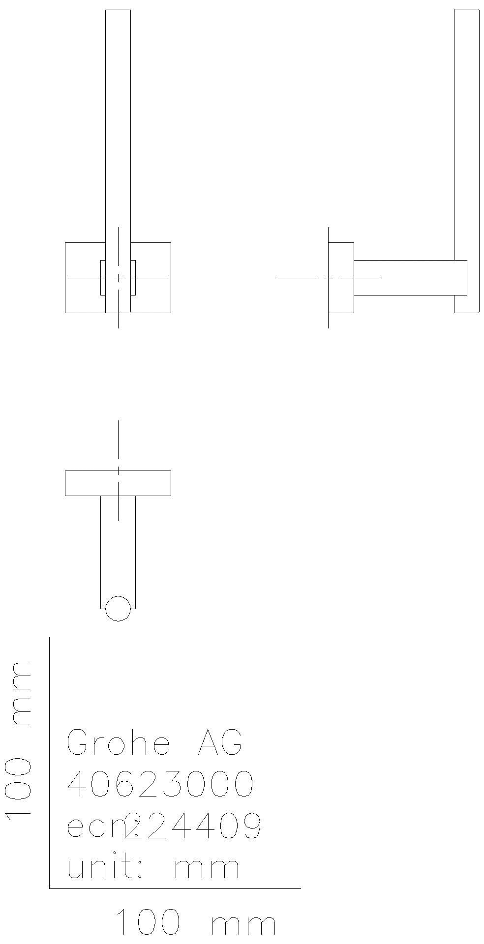 GROHE Reservepapierhalter Essentials Cube 40623_1 hard graphite gebürstet