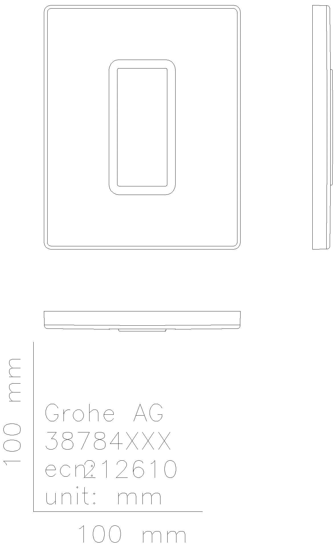 GROHE Urinal-Betätig. Skate Cosmopolitan 38784 manuelle Betätigung edelstahl