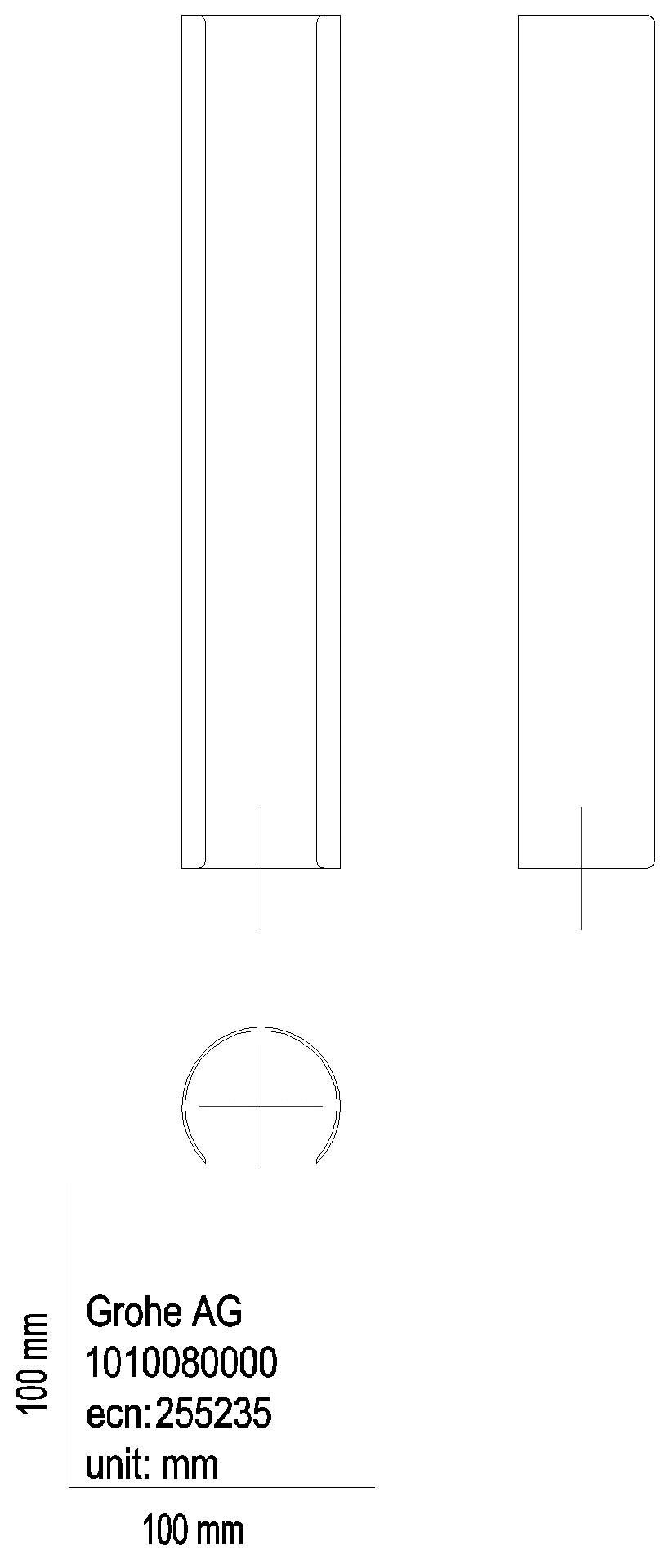 GROHE Siphon Abdeckung 101008 rund cool sunrise gebürstet