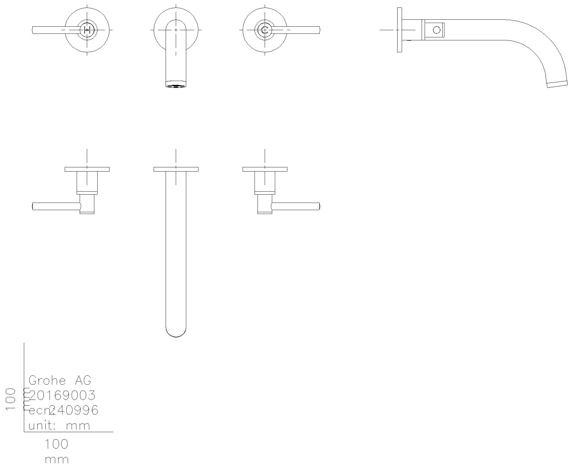 GROHE 3-Loch-WT-Batterie Atrio 20662 FMS Hebelgriff cool sunrise gebürstet