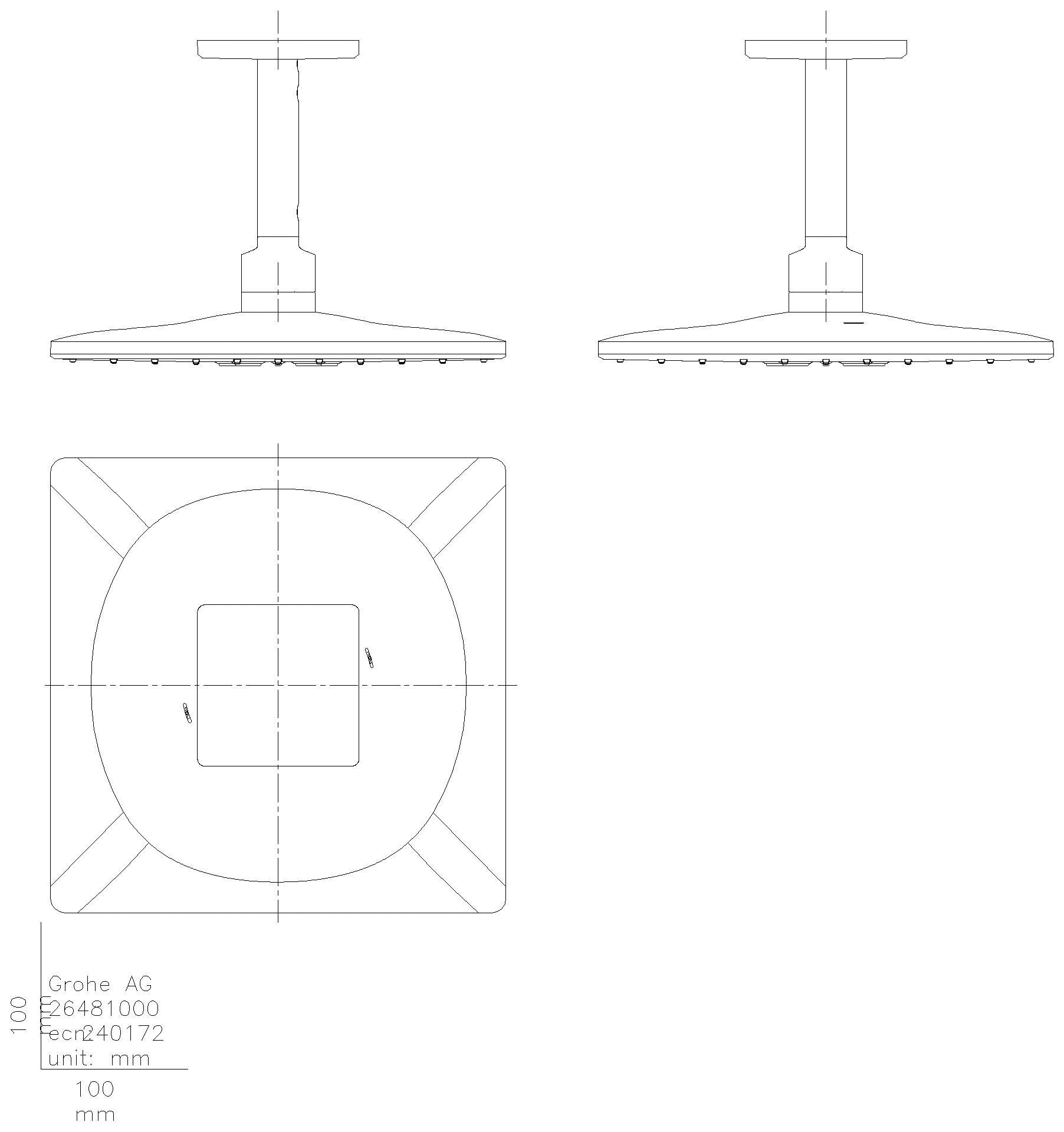 GROHE Kopfbrauseset Rainshower 310 SmartActive Cube 26481 DA satin graphite