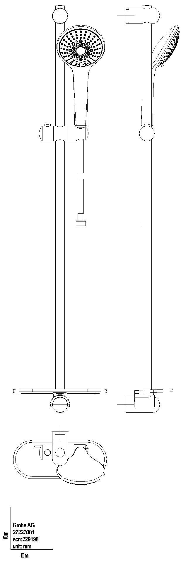 GROHE Brausegarnitur Euphoria 110 Champagne 27227_1 900mm 17l/min Seifenschale chrom