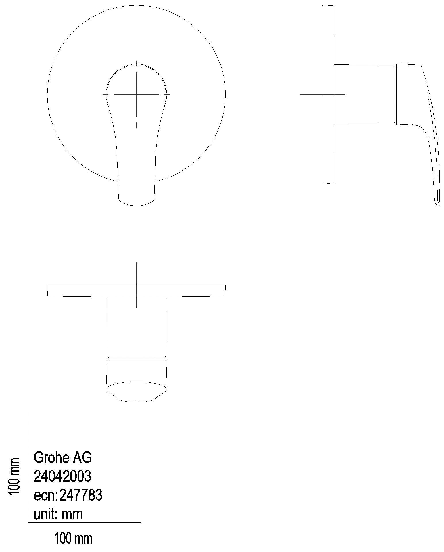 GROHE EH-Brausebatterie Eurosmart 24042_3 FMS für Rapido SmartBox chrom