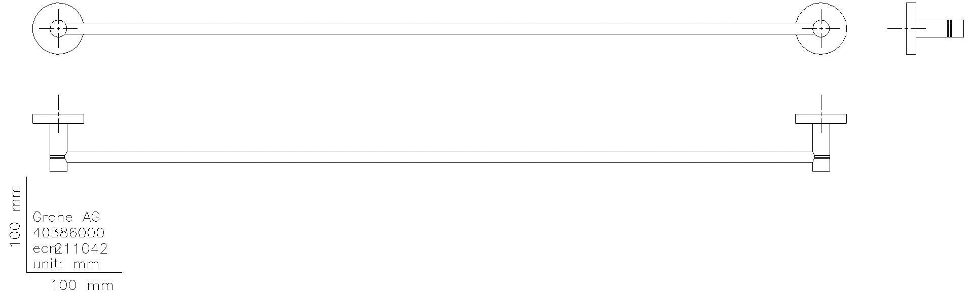 GROHE Badetuchhalter Essentials 40386_1 800mm cool sunrise gebürstet