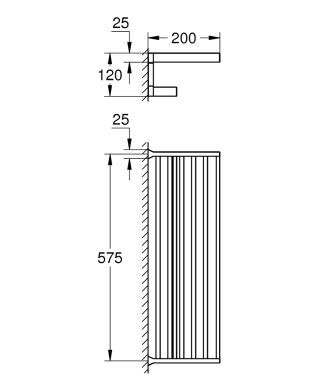 GROHE Selection Cube Multi-Badetuchhalter GROHE - GROHE Selection Cube Multi-Badetuchhalter (HAN: 40804000)
