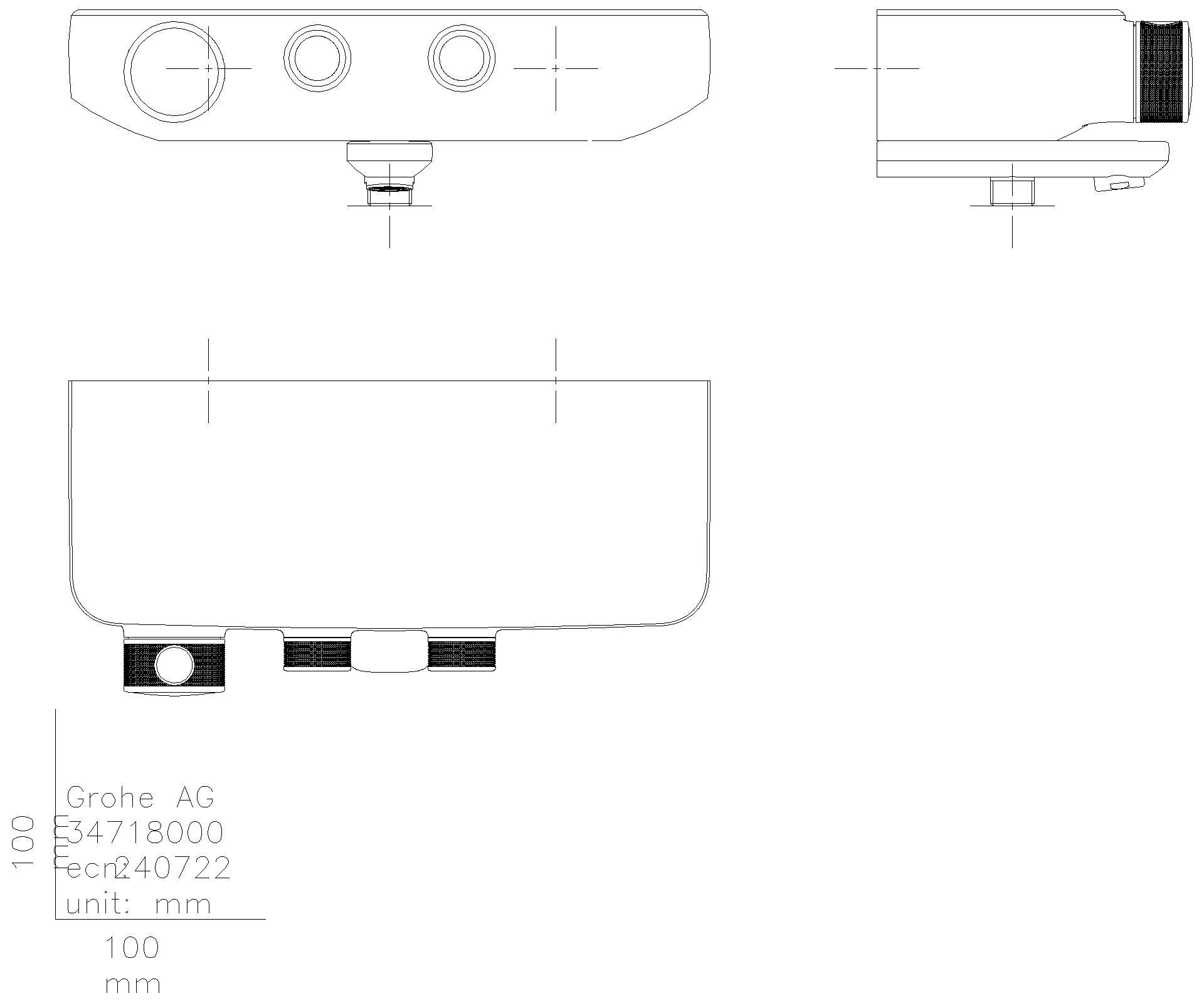 GROHE THM-Wannenbatterie Grohtherm SmartControl 34718 Wandmontage chrom