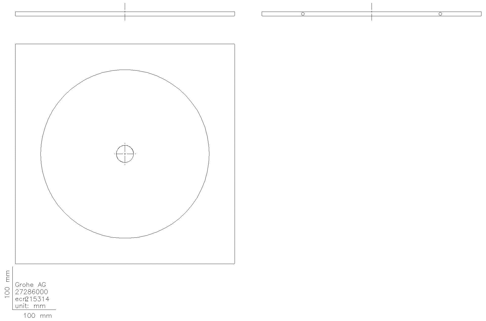 GROHE Deckenbrause Rainshower Aqua 20" 26873 508x508mm 9,6l/min phantom black