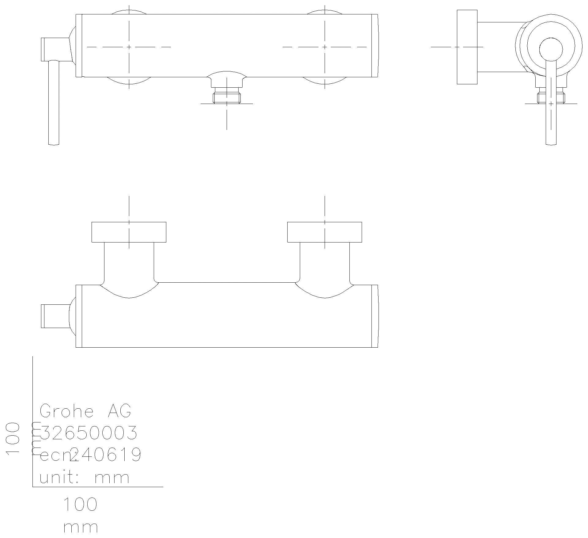 GROHE EH-Brausebatterie Atrio 24366 Wandmontage warm sunset