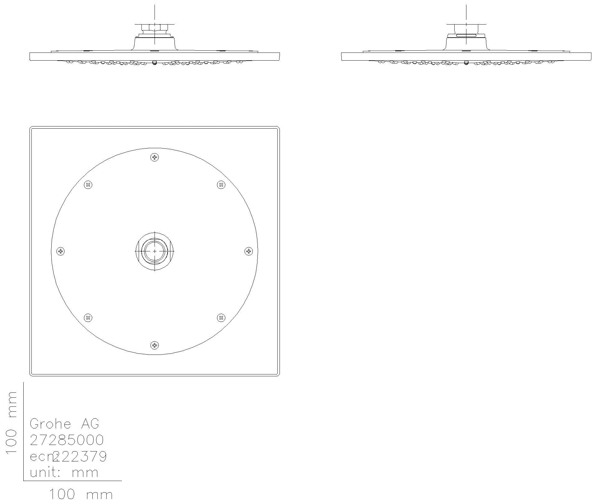 GROHE Kopfbrause Rainshower Aqua 10" 26872 254x254mm 1 Strahl 7 l/min chrom