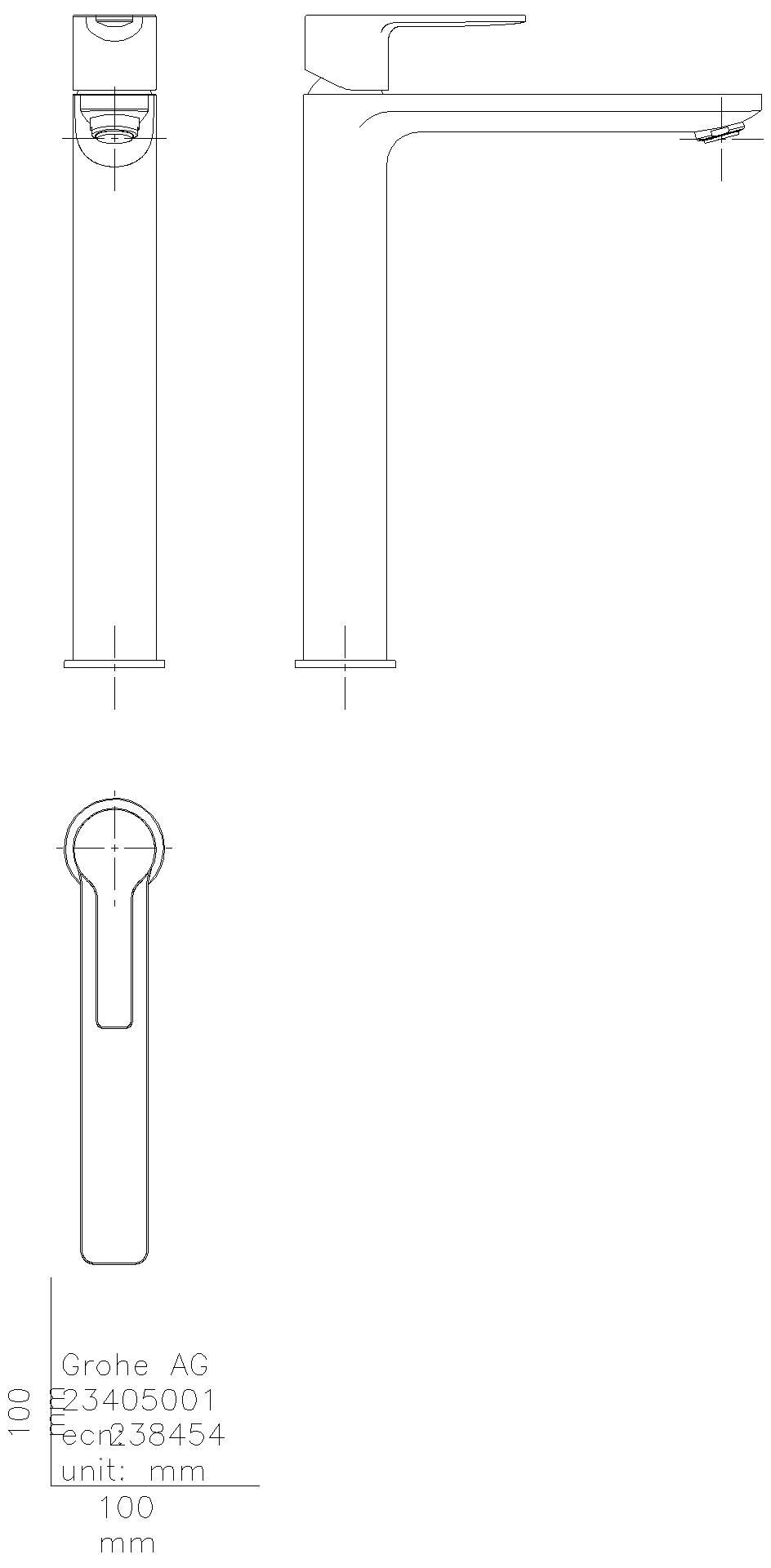 GROHE Einhand-Waschtischbatterie Lineare 23405_1 XL-Size chrom