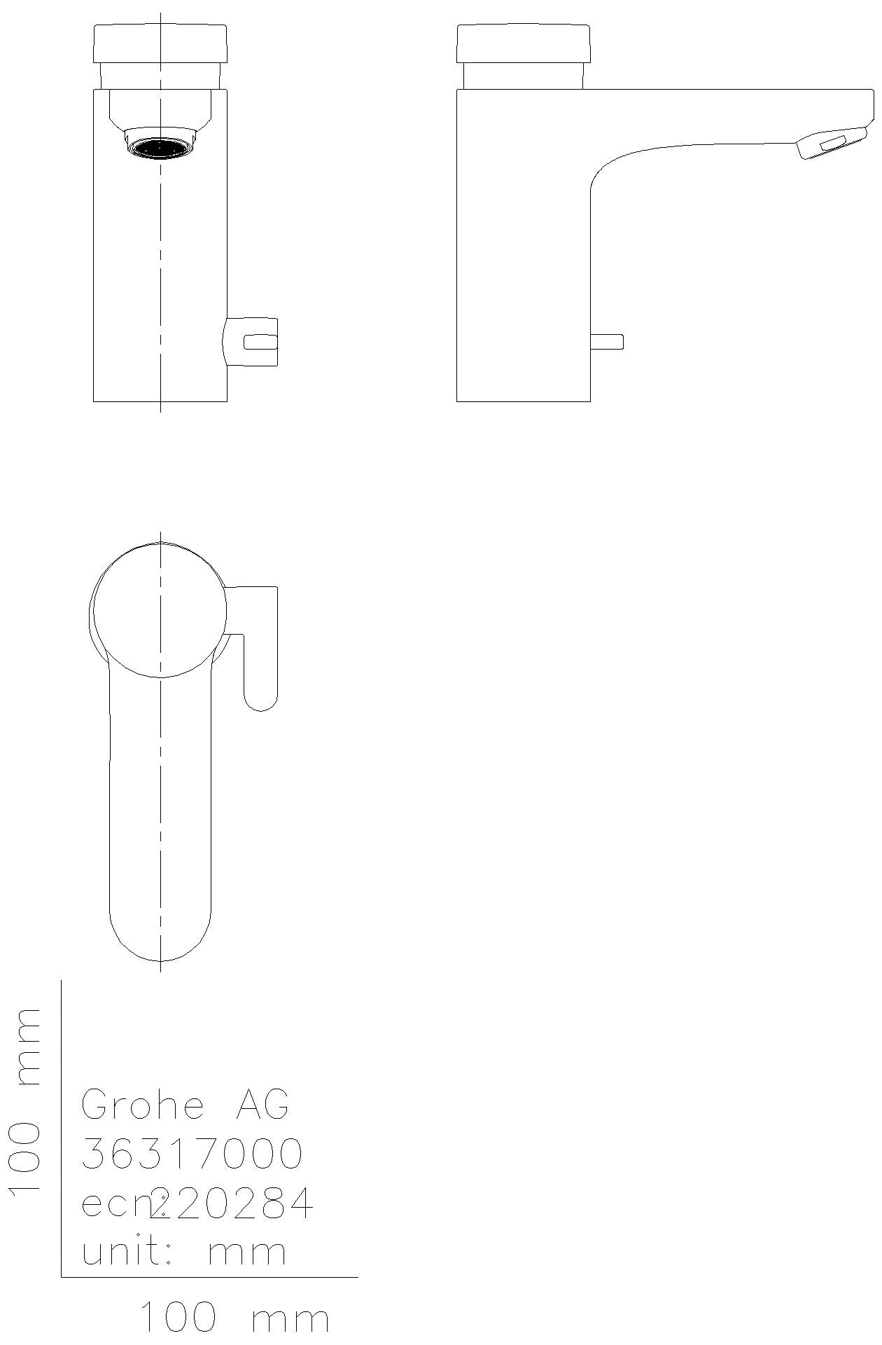 GROHE - GROHE Selbstschluss-WT-Batterie Eurosmart CT 36317 mit Mischung chrom