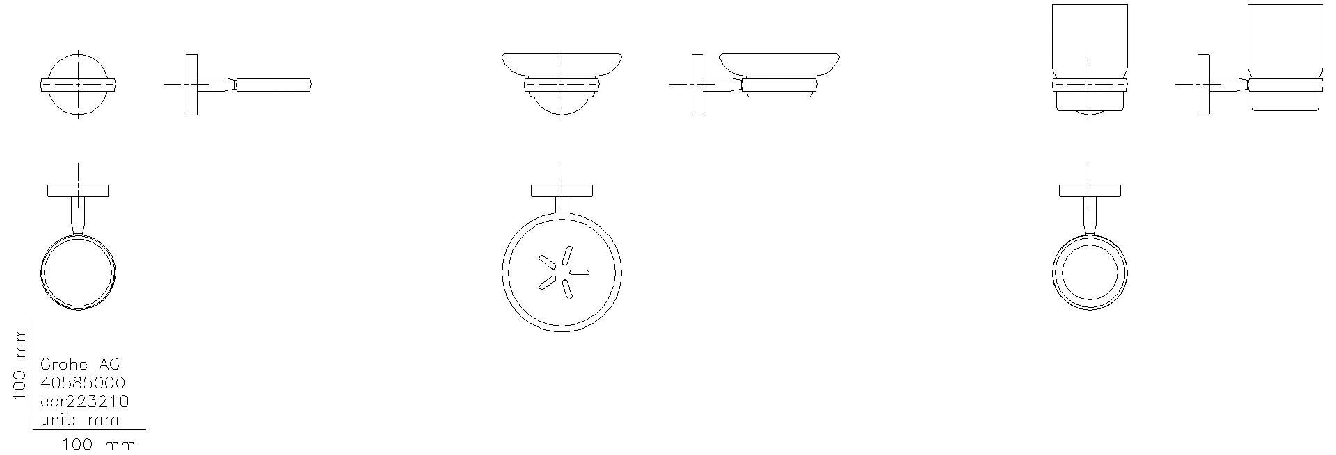 GROHE Halter BauCosmopolitan 40585_1 chrom