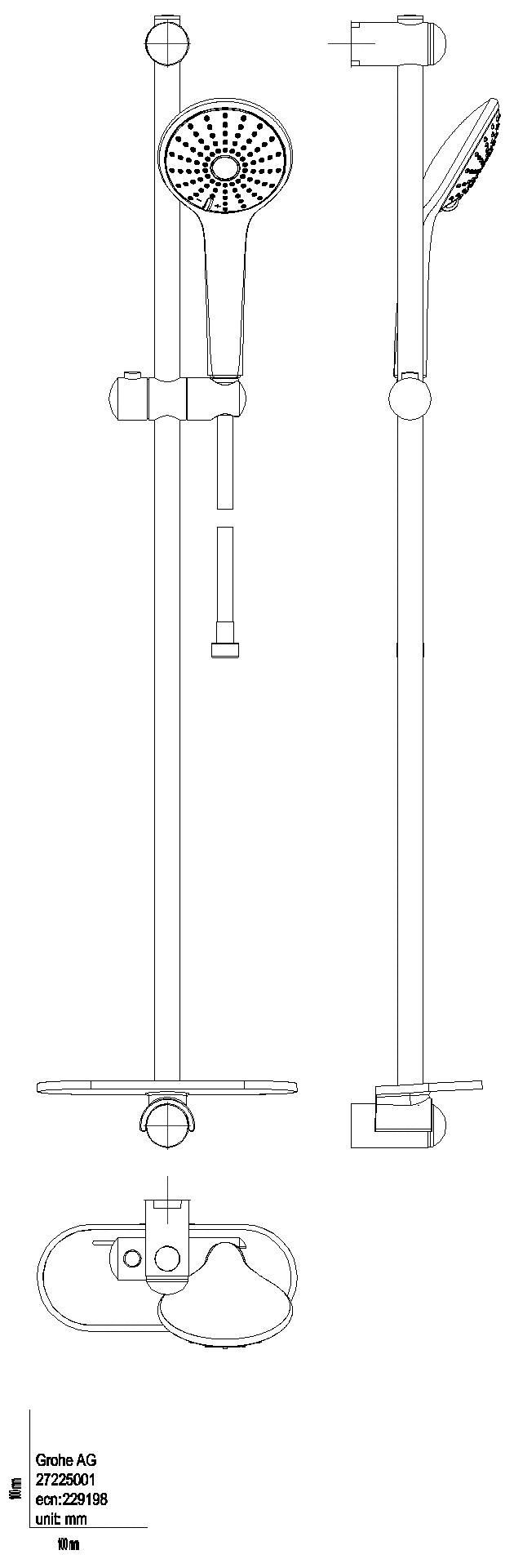 GROHE Brausegarnitur Euphoria 110 Duo 27225_1 900mm 16,6l Seifenschale chrom