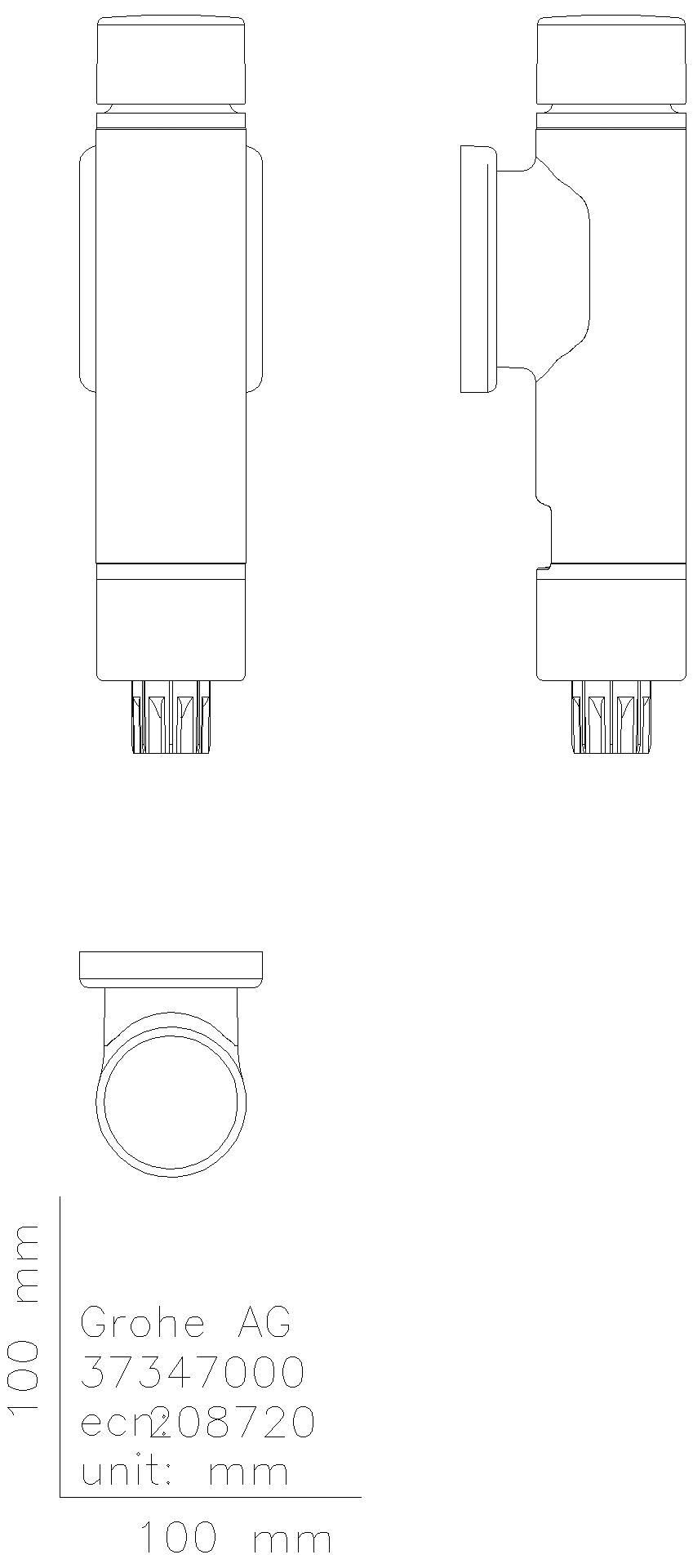 GROHE WC-Druckspüler Rondo A.S. 37347 DN 20 chrom