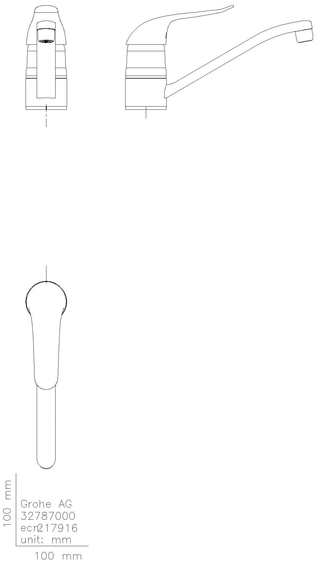 GROHE EH-SPT-Batterie Euroeco Special 32787 mit Temperaturbegrenzer chrom