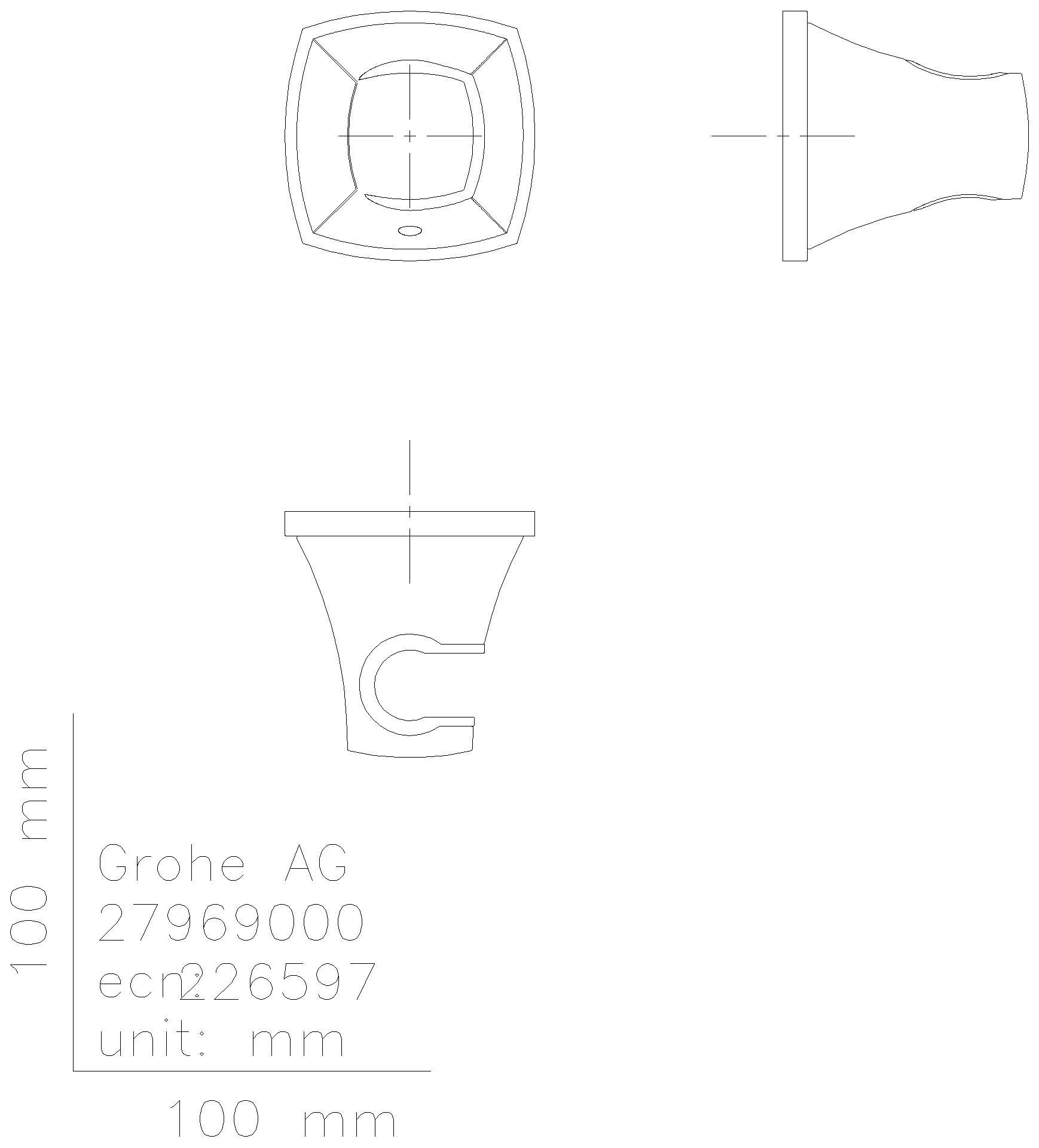 GROHE Wandbrausehalter Grandera 26896 chrom/gold