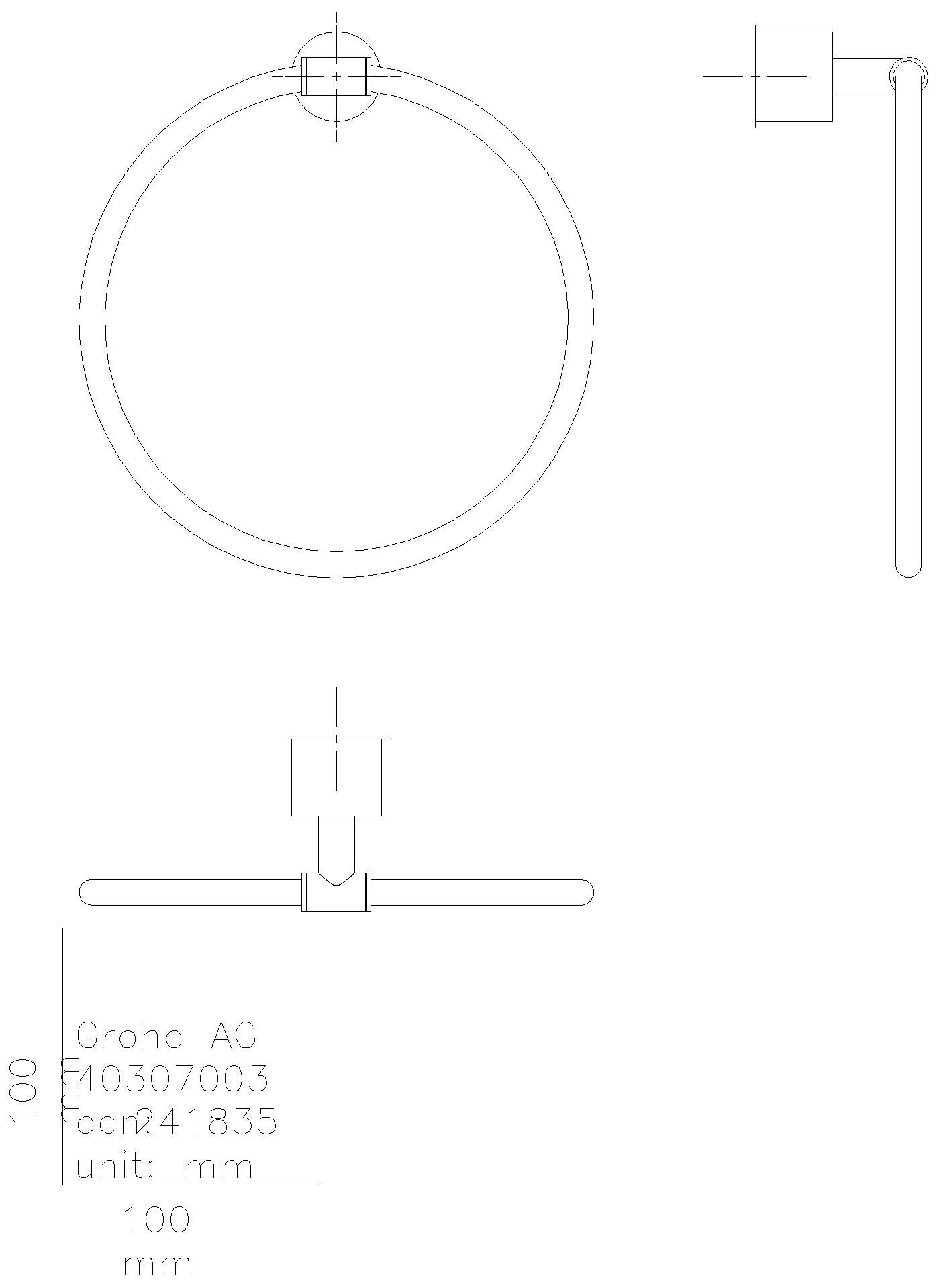 GROHE - GROHE Handtuchring Atrio 40887 phantom black