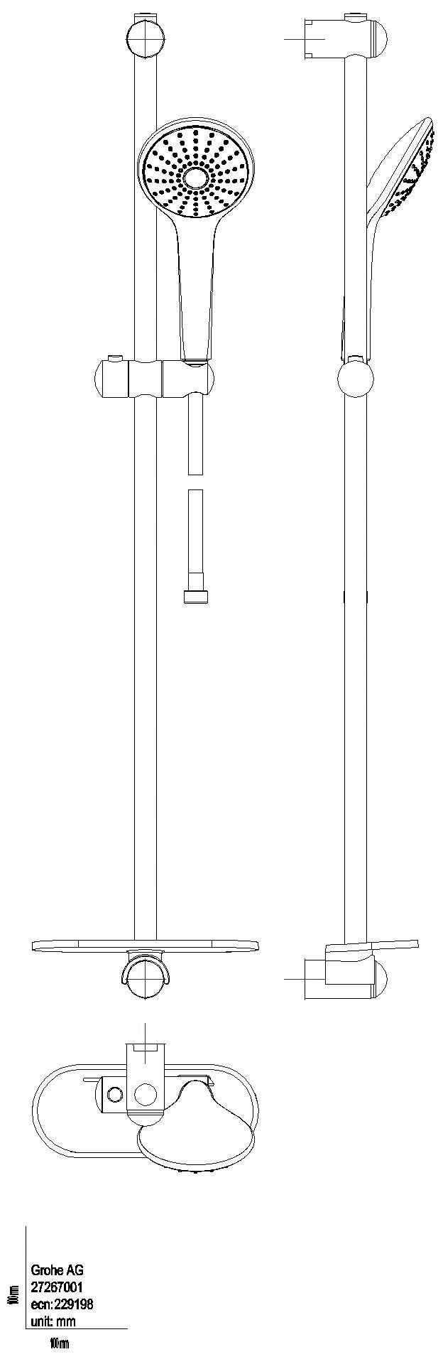 GROHE Brausegarnitur Euphoria 110 Mono 27267_1 900mm 21,7l Seifenschale chrom