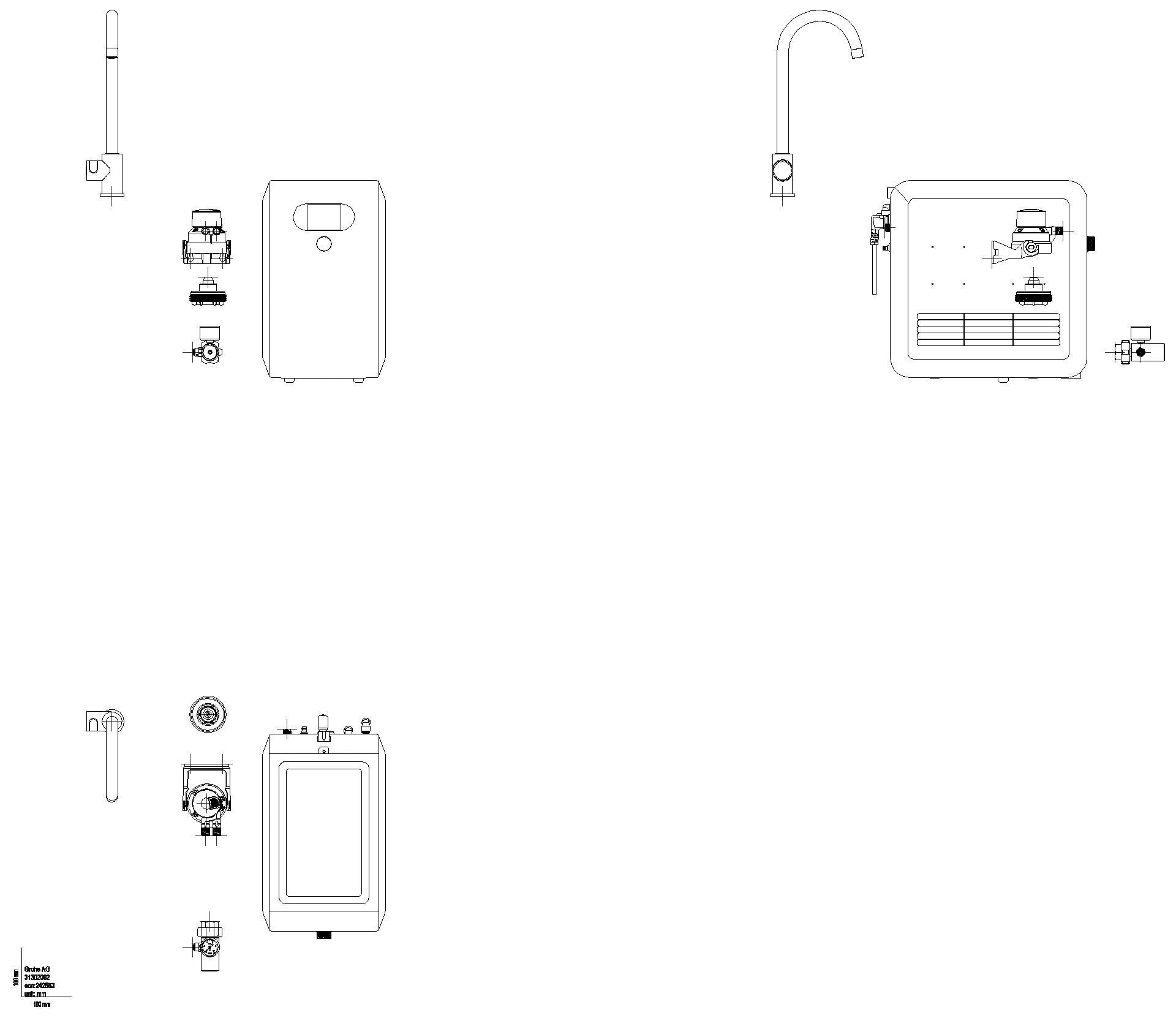 GROHE EHM-Set GROHE Blue Professional Mono 31302_2 C-Ausl. BT/WIFI supersteel