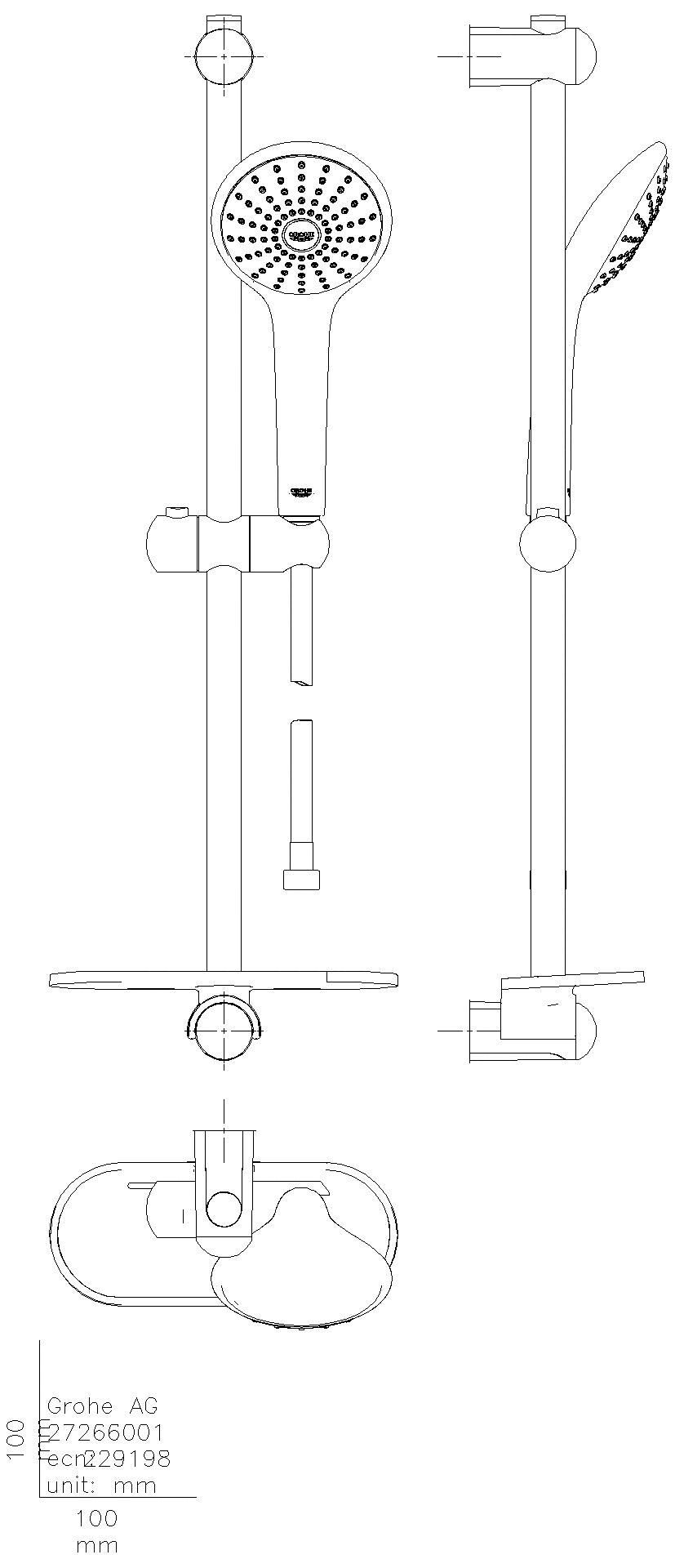 GROHE Brausegarnitur Euphoria 110 Mono 27266_1 600mm 21,7l Seifenschale chrom