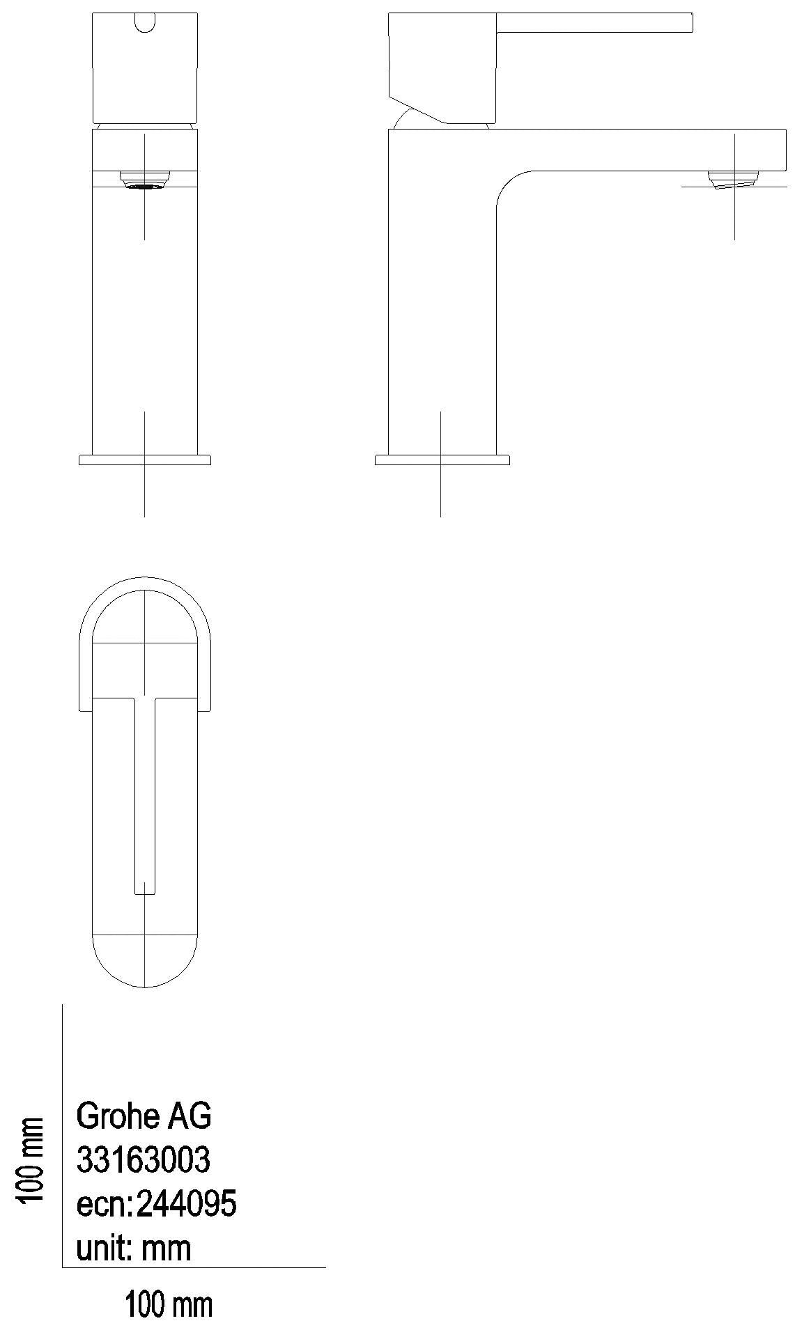 GROHE EH-WT-Batterie Plus 33163_3 S-Size Push-open Ablaufgarnitur chrom