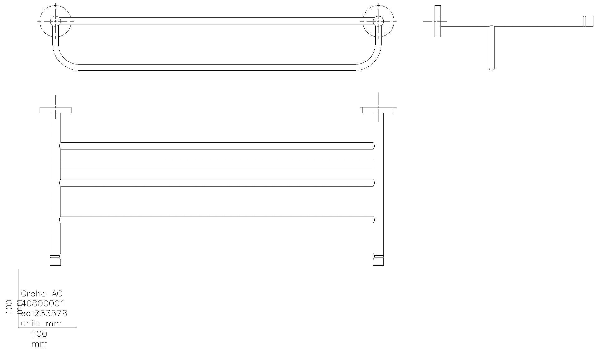 GROHE Multi-Badetuchhalter Essentials 40800_1 604mm Metall chrom