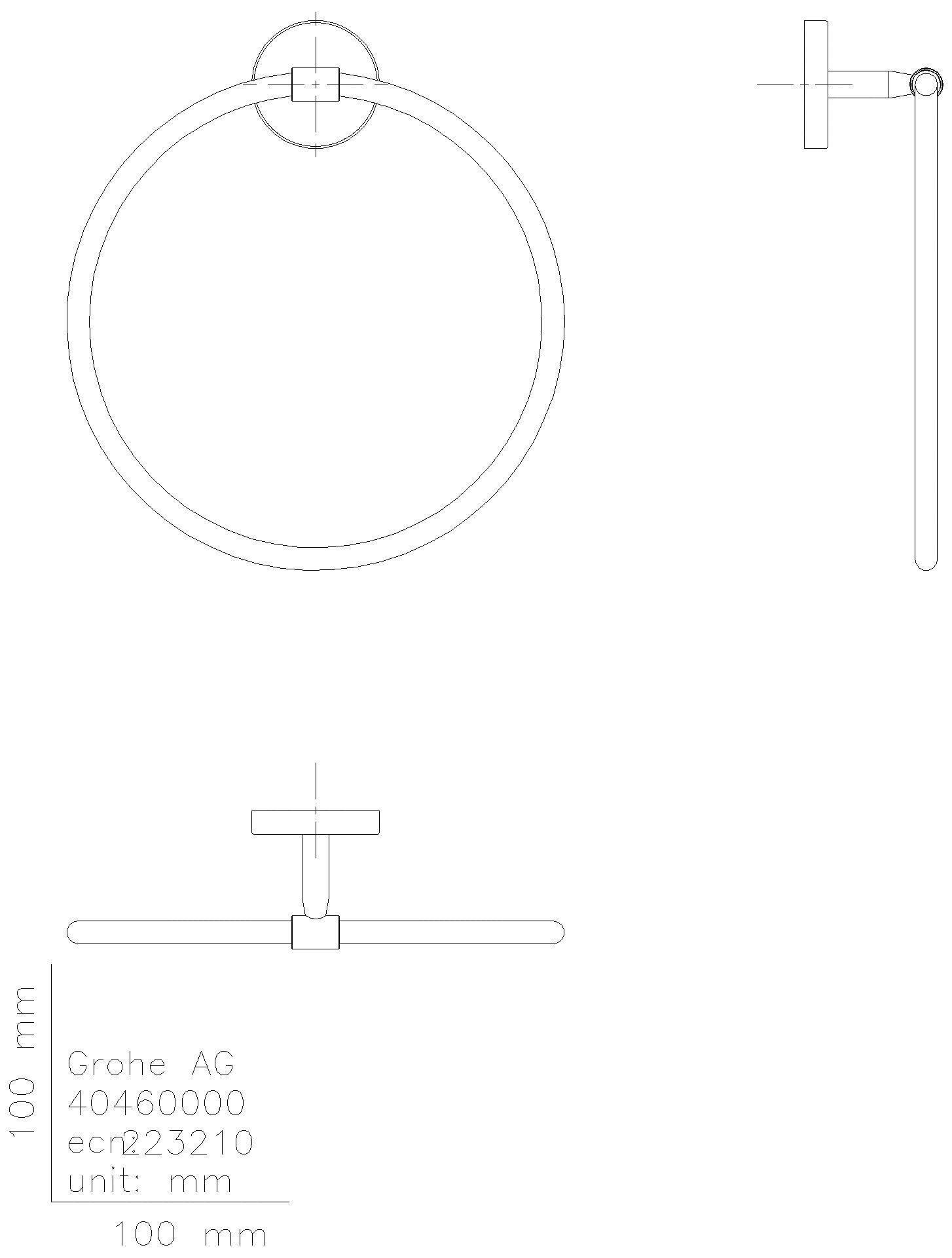GROHE Handtuchring BauCosmopolitan 40460_1 chrom