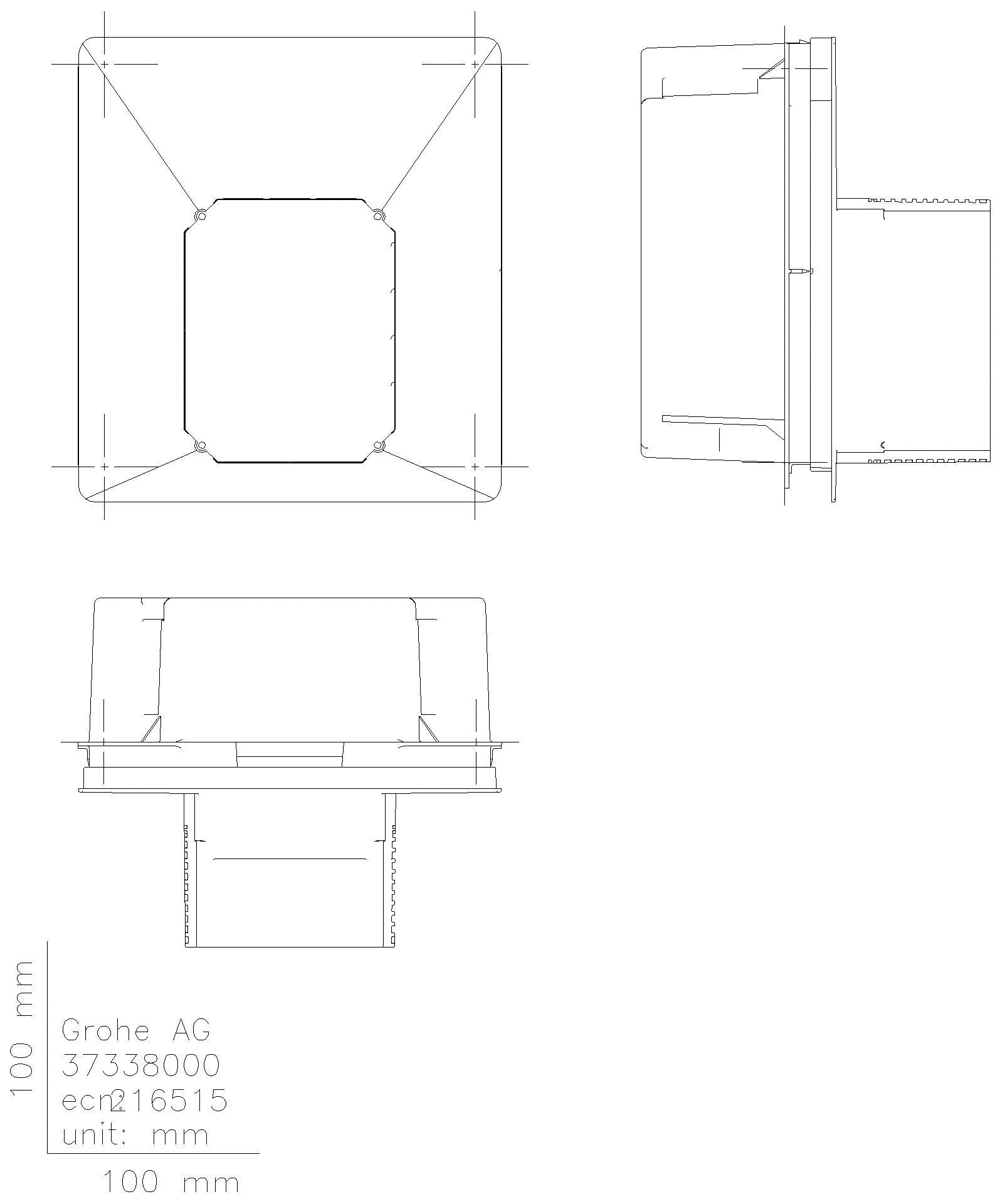 GROHE Urinal-Rohbauset Rapido U 37338 für man. Bet./Tectron IR Elektr. 6V/230V